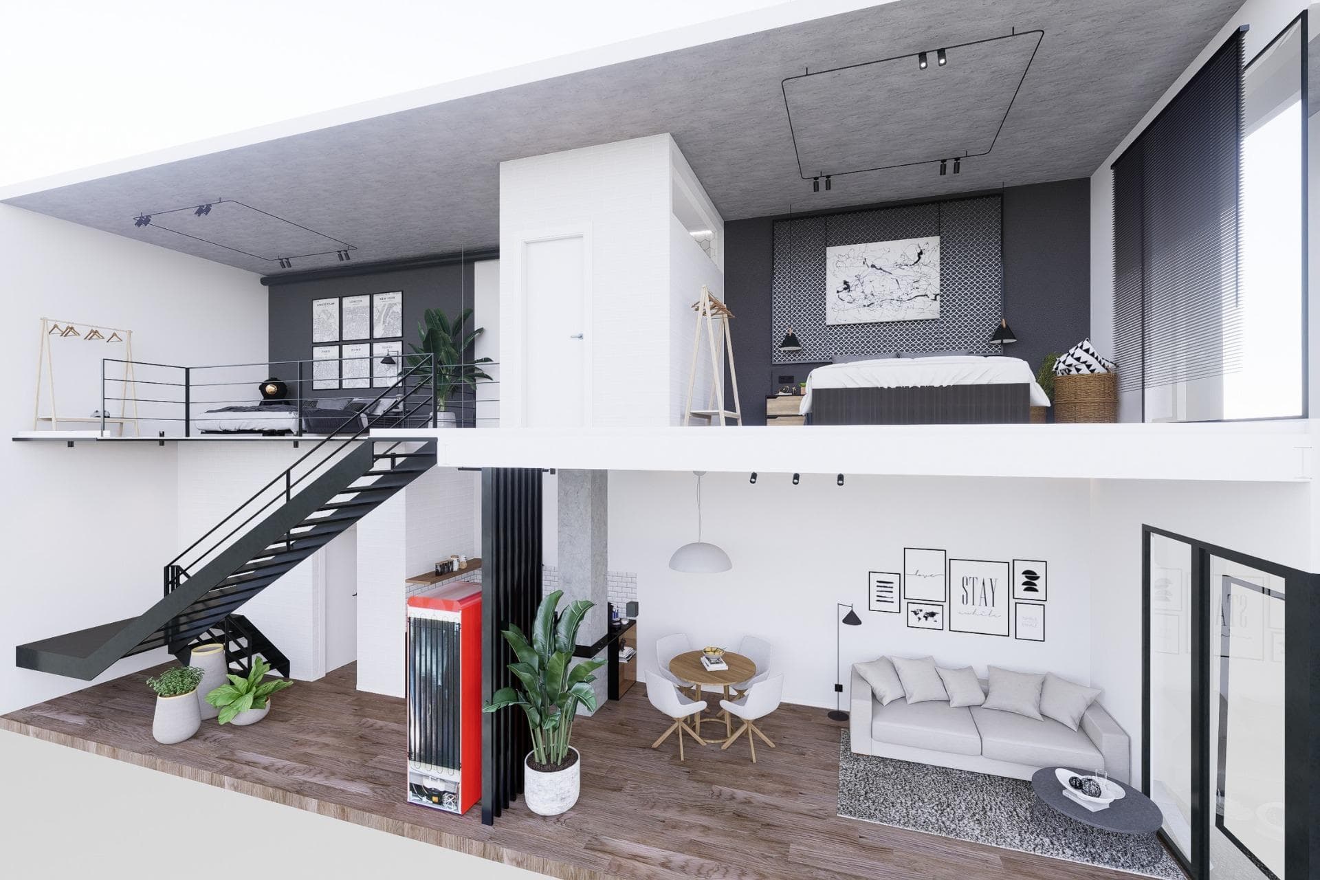 Modern Duplex Loft Apartments in the Heart of AlicanteExclusive New Development in the Benalúa NeighborhoodDiscover an exceptional opportunity to own a stylish duplex loft apartment in Benalúa, one of the most vibrant and well-connected districts of Alicante. This unique project transforms six unused commercial units into contemporary residential lofts, offering a modern urban lifestyle just 1 km from the Mediterranean coast. Benalúa is known for its local shops, cafés, cultural activity, and its proximity to the city center, making it a highly sought-after area for both residents and investors.Contemporary Loft-Style DesignEach home has been completely redesigned to offer a fresh, open and elegant living space. The promotion includes 1 and 2 bedroom duplex lofts with 2 bathrooms, all featuring impressive double height areas that enhance natural light and provide a true loft ambiance. The upper floor hosts a bedroom and full bathroom, creating privacy and comfort.With independent access from the street and private terrace, every apartment blends modern architecture with practical living. High-quality finishes, contemporary layouts and bright interiors make these lofts a standout choice for those seeking style and functionality.Comfort and Community AmenitiesResidents will enjoy access to a community swimming pool located within the building, providing a relaxing and refreshing atmosphere for warm Mediterranean days. The private terraces and independent entrances add an extra layer of convenience and exclusivity.Prime Location Close to Key Points of InterestPerfectly situated for both living and investment, the development is surrounded by essential services and major attractions:Alicante Beachfront: 1 kmRenfe Train Station: 0.8 kmEl Corte Inglés Shopping Center: 0.7 kmAlicante Justice Palace: 0.5 kmAlicante Airport: 12 kmAlicante Marina and Port: 2 kmGolf Courses (Alicante Golf): 7 kmThe area offers excellent public transport connections, cultural venues, green areas and easy access to the city’s beautiful beaches.A Smart Investment in Alicante’s Coastal LifestyleWhether you are looking for a primary home, a holiday property or an investment with strong rental potential, these duplex loft apartments in Benalúa represent a unique opportunity in one of Alicante’s most promising areas.Contact us today to reserve your exclusive loft and enjoy modern living in the heart of Alicante.* Access to the swimming pool pending approval by the community when the change of use of the premises is made.