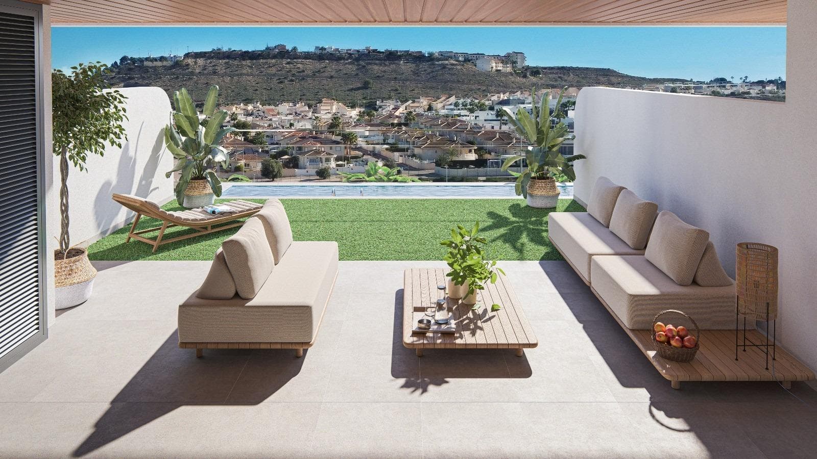 New Build Apartments in Benijofar Modern Living in a Prime LocationExclusive New Development on the Costa Blanca SouthThis new residential development consists of 18 modern apartments located at the entrance of Benijofar, within walking distance of the town centre. Set in one of the fastest growing areas of the Costa Blanca South, the project combines contemporary architecture, quality materials and a strategic location, ideal for both permanent living and investment.Apartment Types to Suit Every LifestyleThe development offers spacious apartments with three bedrooms and two bathrooms, including one ensuite. Buyers can choose between ground floor homes with large terraces and private gardens, middle floor apartments with generous terraces, or penthouses with terrace and private solarium. The solarium include pre installation for a summer kitchen, perfect for enjoying the Mediterranean climate.Modern Design and High Level ComfortEach apartment has been carefully designed to provide bright and open living spaces with a modern and functional layout. The homes feature an open plan living and dining area, a fully fitted kitchen with upper and lower cabinets, and high quality finishes throughout. The bedrooms are spacious and comfortable, while the bathrooms are fitted with modern materials and elegant details.The residential complex includes a communal swimming pool and landscaped gardens, creating a relaxing environment for residents. All homes are equipped with pre installation for ducted air conditioning and heating, exterior carpentry with thermal break and double glazing, aerothermal system for hot water, and a reinforced security entrance door. Each apartment also includes a private parking space and storage room in the basement, with lift access to all floors.Benijofar A Charming Town with Full ServicesBenijofar is a well established Spanish town that offers a perfect balance between traditional charm and modern living. The town centre features local shops, supermarkets, pharmacies, restaurants and a welcoming atmosphere all year round. Nature lovers can enjoy nearby green areas and walking routes, while golf courses and leisure facilities are just a short drive away.Excellent Connections and Key DistancesGuardamar del Segura beaches are approximately 9 km away. La Finca Golf and La Marquesa Golf courses are around 6 km from the development. Water parks in Rojales and Torrevieja are located at approximately 4 km and 12 km. Zenia Boulevard shopping centre is about 17 km away. Alicante International Airport is approximately 35 km, offering regular flights across Europe.An Ideal Home or Investment OpportunityThanks to its modern design, excellent location and strong rental demand in the area, these apartments are ideal as a permanent residence, holiday home or smart investment on the Costa Blanca.Contact Us TodayDiscover your new apartment in Benijofar. Contact us now for more information or to arrange a private viewing.