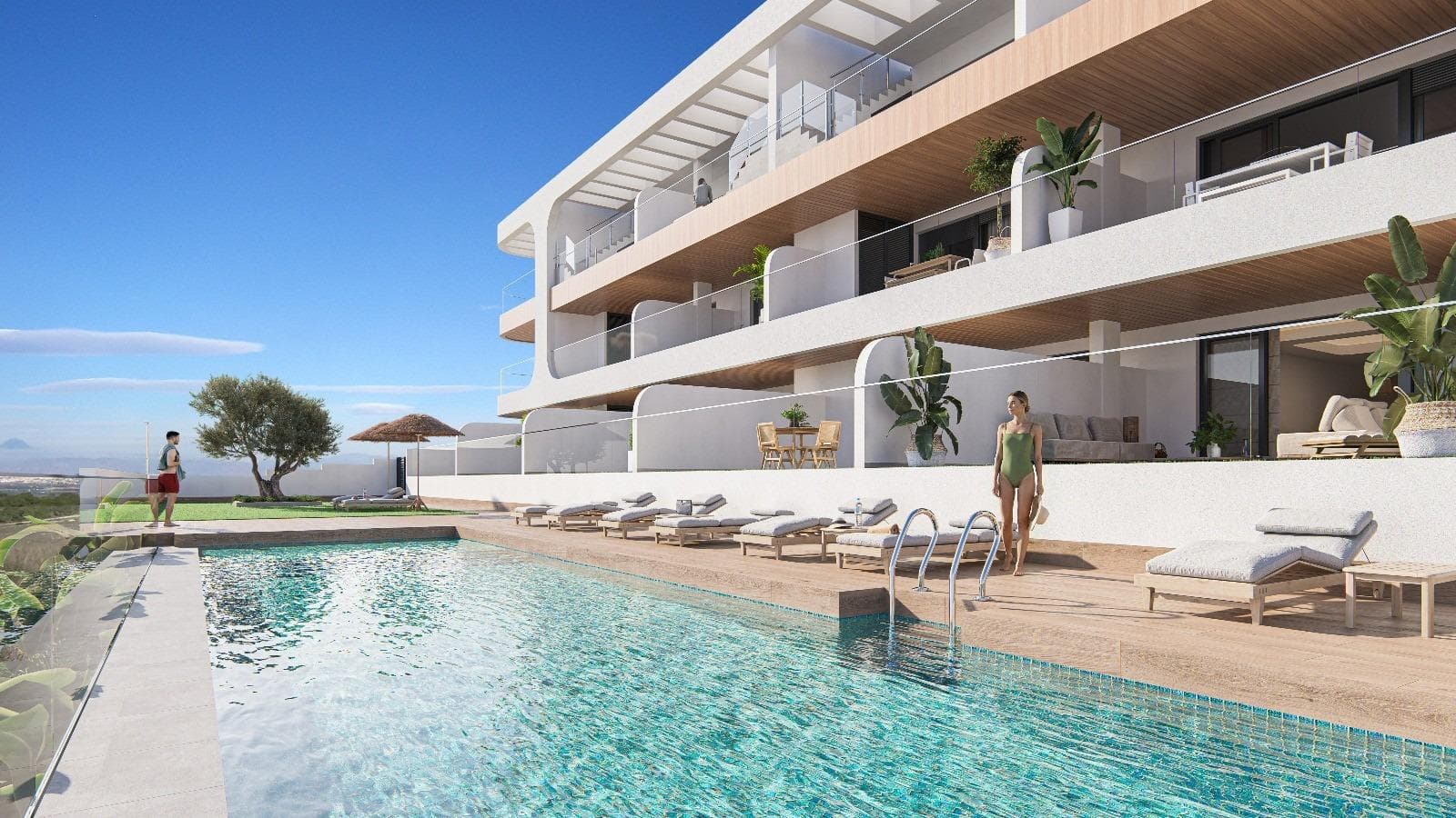 New Build Apartments in Benijofar Modern Living in a Prime LocationExclusive New Development on the Costa Blanca SouthThis new residential development consists of 18 modern apartments located at the entrance of Benijofar, within walking distance of the town centre. Set in one of the fastest growing areas of the Costa Blanca South, the project combines contemporary architecture, quality materials and a strategic location, ideal for both permanent living and investment.Apartment Types to Suit Every LifestyleThe development offers spacious apartments with three bedrooms and two bathrooms, including one ensuite. Buyers can choose between ground floor homes with large terraces and private gardens, middle floor apartments with generous terraces, or penthouses with terrace and private solarium. The solarium include pre installation for a summer kitchen, perfect for enjoying the Mediterranean climate.Modern Design and High Level ComfortEach apartment has been carefully designed to provide bright and open living spaces with a modern and functional layout. The homes feature an open plan living and dining area, a fully fitted kitchen with upper and lower cabinets, and high quality finishes throughout. The bedrooms are spacious and comfortable, while the bathrooms are fitted with modern materials and elegant details.The residential complex includes a communal swimming pool and landscaped gardens, creating a relaxing environment for residents. All homes are equipped with pre installation for ducted air conditioning and heating, exterior carpentry with thermal break and double glazing, aerothermal system for hot water, and a reinforced security entrance door. Each apartment also includes a private parking space and storage room in the basement, with lift access to all floors.Benijofar A Charming Town with Full ServicesBenijofar is a well established Spanish town that offers a perfect balance between traditional charm and modern living. The town centre features local shops, supermarkets, pharmacies, restaurants and a welcoming atmosphere all year round. Nature lovers can enjoy nearby green areas and walking routes, while golf courses and leisure facilities are just a short drive away.Excellent Connections and Key DistancesGuardamar del Segura beaches are approximately 9 km away. La Finca Golf and La Marquesa Golf courses are around 6 km from the development. Water parks in Rojales and Torrevieja are located at approximately 4 km and 12 km. Zenia Boulevard shopping centre is about 17 km away. Alicante International Airport is approximately 35 km, offering regular flights across Europe.An Ideal Home or Investment OpportunityThanks to its modern design, excellent location and strong rental demand in the area, these apartments are ideal as a permanent residence, holiday home or smart investment on the Costa Blanca.Contact Us TodayDiscover your new apartment in Benijofar. Contact us now for more information or to arrange a private viewing.