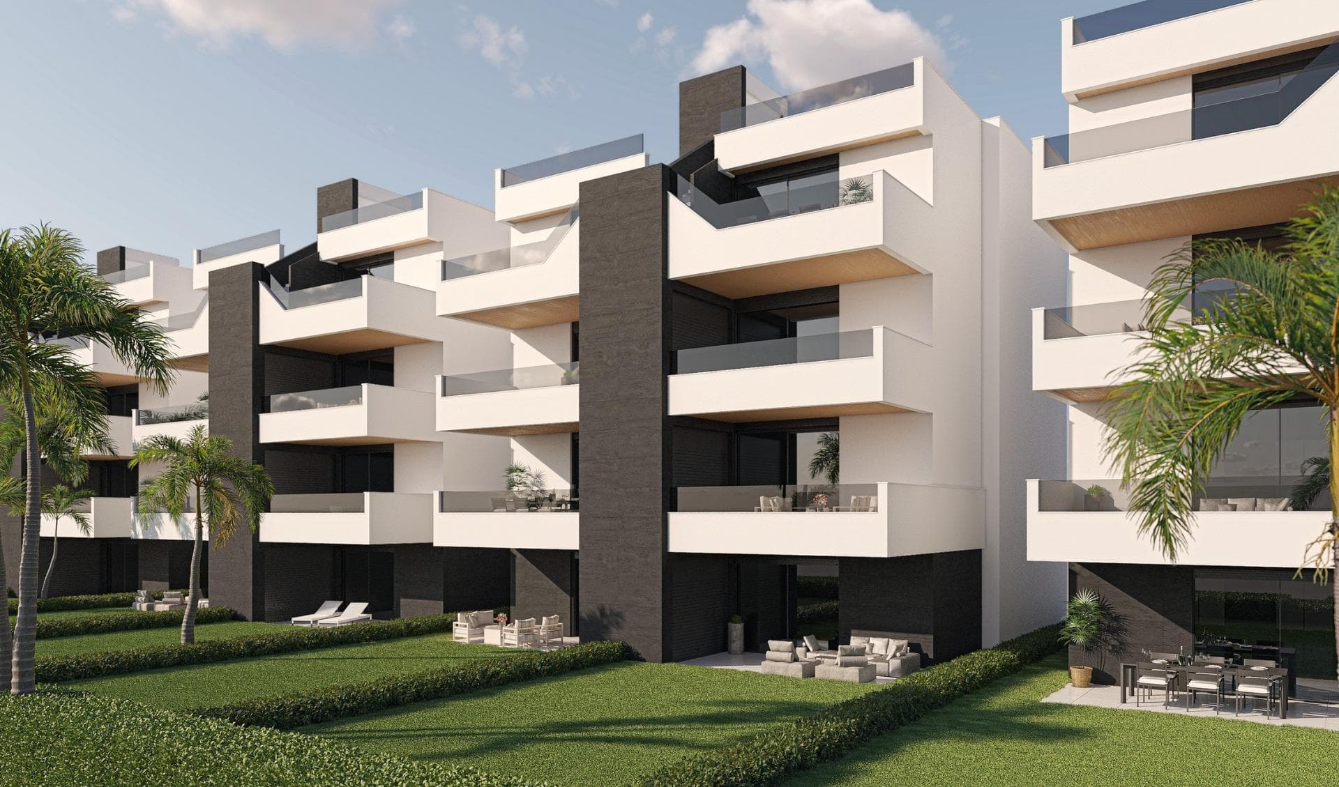 NEW APARTMENTS IN CONDADO DE ALHAMA GOLF COURSE&#13;&#13; New two-bedroom, two-bathroom apartments with frontline golf views of ALHAMA SIGNATURE GOLF, a fabulous 18-hole golf course designed by Jack Nicklaus.&#13;&#13; CONDADO DE ALHAMA is a fantastic Golf Resort with many facilities and services. A shopping centre, sports centre, a range of bars and restaurants, supermarket... and more than 25 communal swimming pools and gardens. Only 18 minutes by car from the new International Airport of the Region of Murcia.&#13;&#13; The apartments have an area between 73.88m2 and 75.22m2 divided into 2 bedrooms, 2 bathrooms, an open living-kitchen-dining room of 26.80m2, and a 17m2 terrace.&#13; Included:&#13;&#13; Parking lot&#13; Complete bathroom&#13; Pre-installation of air conditioning&#13; Video intercom&#13;&#13; This promotion enjoys a 24-hour surveillance system every day of the year. We will also enjoy the magnificent views of the golf course and we will be able to be on the beaches of Mazarrón just 15 minutes away by car.&#13;