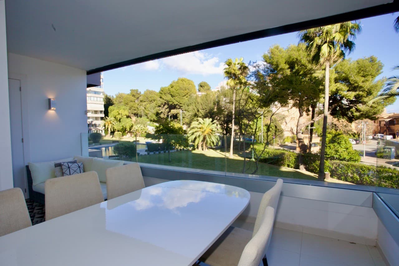 If you want to live in the place where others go on holidays, have a look at this stunning apartment! Right in the famous Puerto Portals, overlooking the marina with the million Euro yachts and close to the best restaurants and beaches! All this will be at your doorstep.This very well kept and reformed 3 bedroom apartment is located on the first floor of this popular apartment development with direct port access to the marina and beach.As you enter the property you will find the hallway that give access to each individual room of the apartment. The large main living room has is linked to the open plan kitchen and has direct access to its terrace with a table and a sitting area overlooking the pool, landscaped garden and marina.The master bedroom has a double bed with a sliding door to the covered terrace. The other bedroom accessed from an internal hallway away from the living area has 2 individual beds with a window. In the hallway you will also have both separate bathrooms.There are substantial communal gardens and a large swimming pool. N.b. The apartment, serviced by lifts.Don't wait until someone else buys this beautiful property and call us now for a viewing!