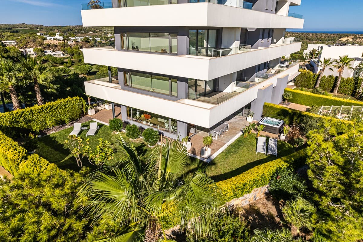 Extraordinary Ground Floor Apartment, Madroño Community, Las Colinas Golf & Country ClubWelcome to pure luxury living in one of the most exclusive communities of Las Colinas. This 2021 ground floor residence is unlike anything you have seen before, a home that blends the comfort of a villa with the ease of apartment living.Boasting 3 spacious bedrooms and 2 elegant bathrooms, this property is finished with extraordinary materials and the finest craftsmanship in the area. Every detail is perfection, from the smart domotic system controlling blinds, lighting, air conditioning and shutters, to the underfloor heating in the bathrooms and a state-of-the-art, fully equipped open-plan kitchen.Step outside and discover your own private paradise. A fully landscaped garden of approximately 360m² designed for privacy and tranquillity. Covered terraces that extend your living space outdoors. A top-class Jacuzzi where you can unwind while enjoying breathtaking golf and sea views.Inside, the apartment comes fully furnished with exclusive, high-end designer furniture, ready to move in and enjoy. Accessibility is seamless, everything is designed for all ages and is fully wheelchair friendly.The prestigious Madroño community itself offers world-class facilities, including an outdoor infinity pool with golf views, spa and gym, and a heated indoor pool, ensuring wellness and relaxation year-round.About Las Colinas Golf & Country ClubLas Colinas is an award-winning resort, consistently ranked among the top golf and residential communities in Europe. Nestled in a 330-hectare valley between rolling hills and a protected natural park, it offers unrivalled privacy and security. The championship golf course is considered one of the best in Spain, and residents enjoy access to exclusive services, fine dining, a beach club, and a lifestyle centered around elegance, nature and leisure.This is not just an apartment, it is a lifestyle. With its villa-like feel, unrivalled finishes and unbeatable setting, it redefines luxury on the Costa Blanca.Do not miss your chance to own this masterpiece. Contact us today to arrange your private viewing and experience the magic of Las Colinas for yourself.