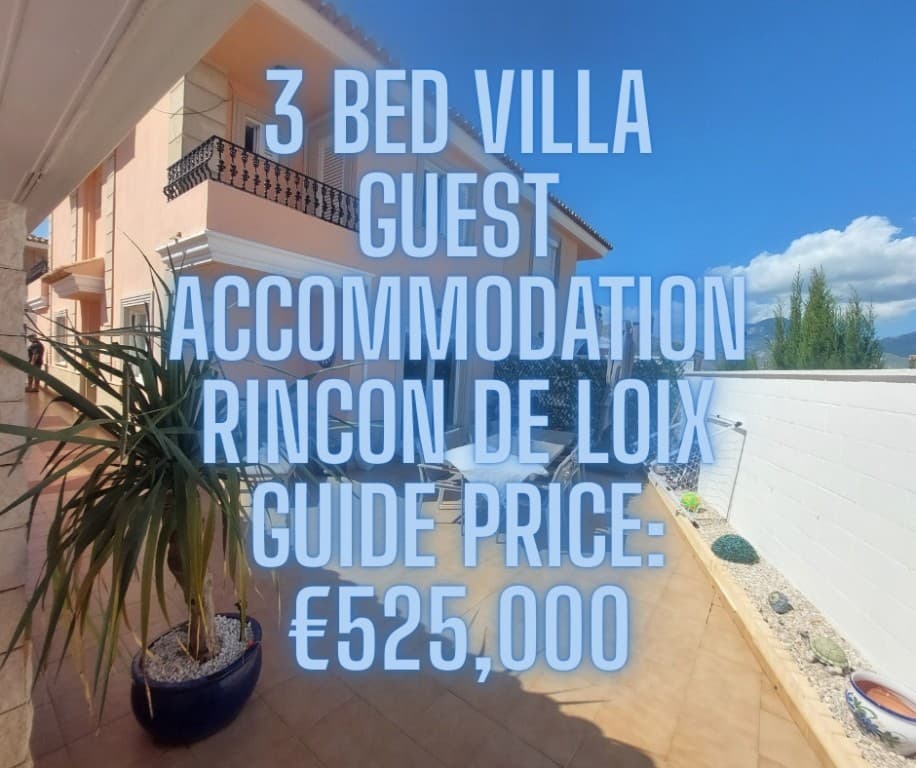 &10024; Semi-Detached Villa for Sale – Rincón de Loix, Benidorm &10024;Discover the home of your dreams in the heart of Rincón de Loix, one of Benidorm’s most sought-after areas. This beautifully renovated semi-detached villa combines modern elegance with Mediterranean charm, offering the perfect lifestyle for families or those seeking a spacious holiday home.&127969; Property Highlights181 m² built3 large bedrooms & 3 stylish bathrooms (with double sinks in both the family bathroom & ensuite)Modern open-plan kitchen diner with sleek finishesDownstairs cloakroom, new floors, doors & beautifully renovated interiorsSpacious terrace & balcony to enjoy the warm Mediterranean breeze&127796; Additional Space & Features2 further bedrooms adjacent to the main housePlayroom (with option to convert into another bedroom)Private bar area (which could also be transformed into a bedroom or office)Private parking space & storage roomsElectric heating, south-east orientation for year-round sunshine&127754; Community & AmenitiesExclusive private gated community – secure and very safeQuiet, well-maintained urbanisationManicured gardensSwimming pool to cool off on sunny days&128205; Prime Location Close to schools, supermarkets, and all essential services — the ideal blend of comfort and convenience.&10024; Every detail has been carefully designed to create a bright, stylish and welcoming home where every day feels like a holiday.&128222; Don’t miss this opportunity! Contact us today to arrange a viewing and fall in love with this stunning villa.