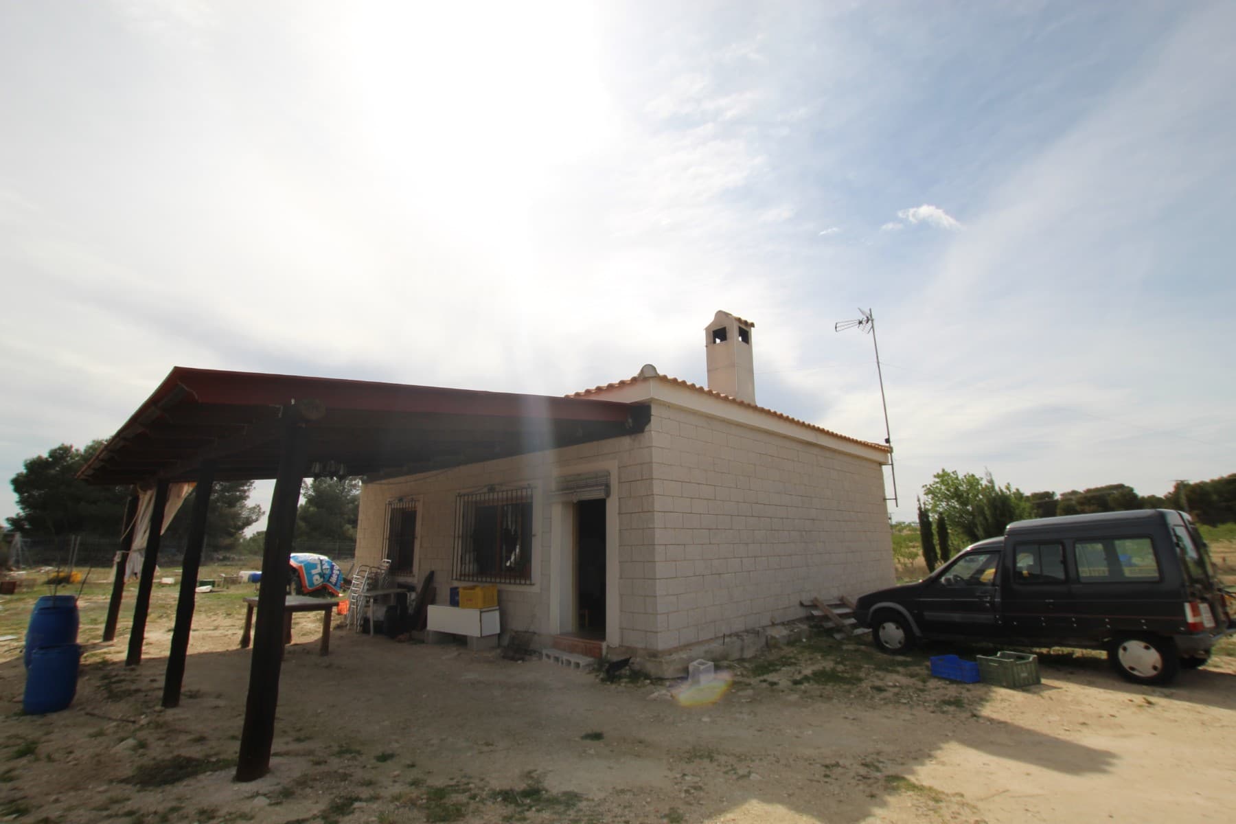 This property consists of a plot of 150000 square meters, in which there are numerous fruit trees and shade. Within the plot there is a small house of 70 square meters with a large living room with a large fireplace, kitchen, 1 large bedroom and a bathroom. In addition there is a warehouse / garage / storage room of 40 square meters. The area of the house and warehouse is fenced, a total of 4,000 square meters. It has good access and beautiful views of the mountains. The property consists of light through solar panels and irrigation water. If you liked this property, do not hesitate to contact us to organise a visit, we will be happy to help you.We are specialists in the Costa Blanca and Costa Calida specialising in the Alicante and Murcia Inland regions with a particular emphasis on Elda, Pinoso, Aspe, Elche and surrounding areas. We are an established, well known and trusted company that has built a solid reputation amongst buyers and sellers since we began trading in 2004. We offer a complete service with no hidden charges or surprises, starting with sourcing the property, right through to completion, and an unrivalled after sales service which includes property management, building services, and general help and advice to make your new house a home. With a portfolio of well over 1400 properties for sale, we are confident that we can help, so just let us know your preferred property, budget and location, and we will do the rest.