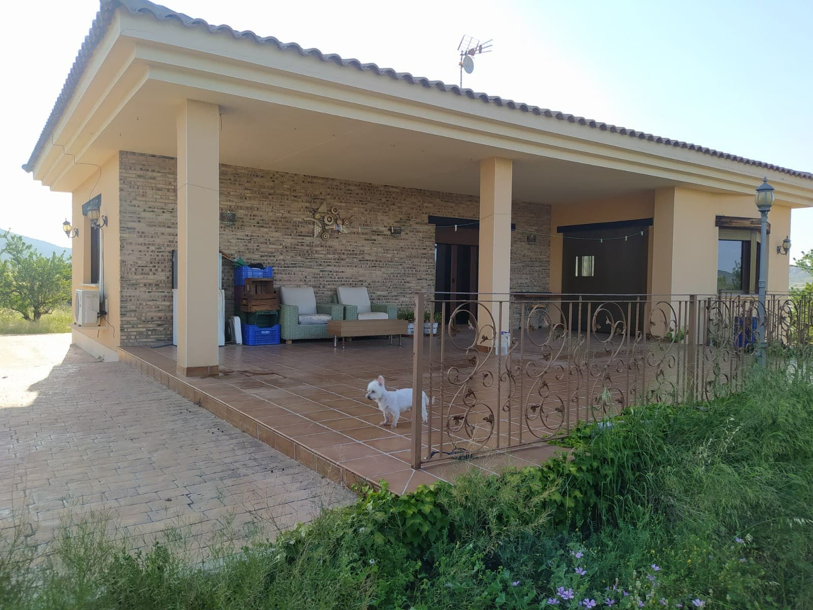 Introducing a stunning villa nestled in the picturesque region of Yecla, Murcia, this exceptional property offers a harmonious blend of modern comfort and natural beauty. Boasting 137 square meters of living space set upon a sprawling 5,060 square meter fenced plot, this villa provides an oasis of serenity and luxury.Upon entry, you are greeted by a meticulously designed interior featuring two spacious bedrooms, one of which includes a lavish dressing room. The villa also encompasses two beautifully appointed bathrooms, with one boasting a decadent jacuzzi capable of accommodating six people, perfect for unwinding after a long day.The interior is adorned with pine carpentry, adding warmth and character to the space, while the tilt-and-turn double glazed exterior carpentry ensures both aesthetic appeal and energy efficiency. Motorized windows offer convenience at the touch of a button, seamlessly integrating technology into everyday living.Entertain guests and enjoy al fresco dining with the villa's barbecue area, or cozy up by the fireplace on cooler evenings. The property is equipped with air conditioning and underfloor heating, providing comfort throughout the year.Access to the villa is made effortless with electric gates and a tarmac road leading directly to the door. The property also features accessibility for disabled individuals, ensuring inclusivity for all.For the green-thumbed enthusiast, an irrigation water point is at the property, facilitating easy maintenance of the lush surroundings. Electric lighting illuminates the exterior, enhancing the ambiance of the outdoor spaces.This villa presents an unparalleled opportunity to indulge in luxury living amidst the tranquil beauty of Yecla, Murcia. Don't miss your chance to make this exquisite property your own.