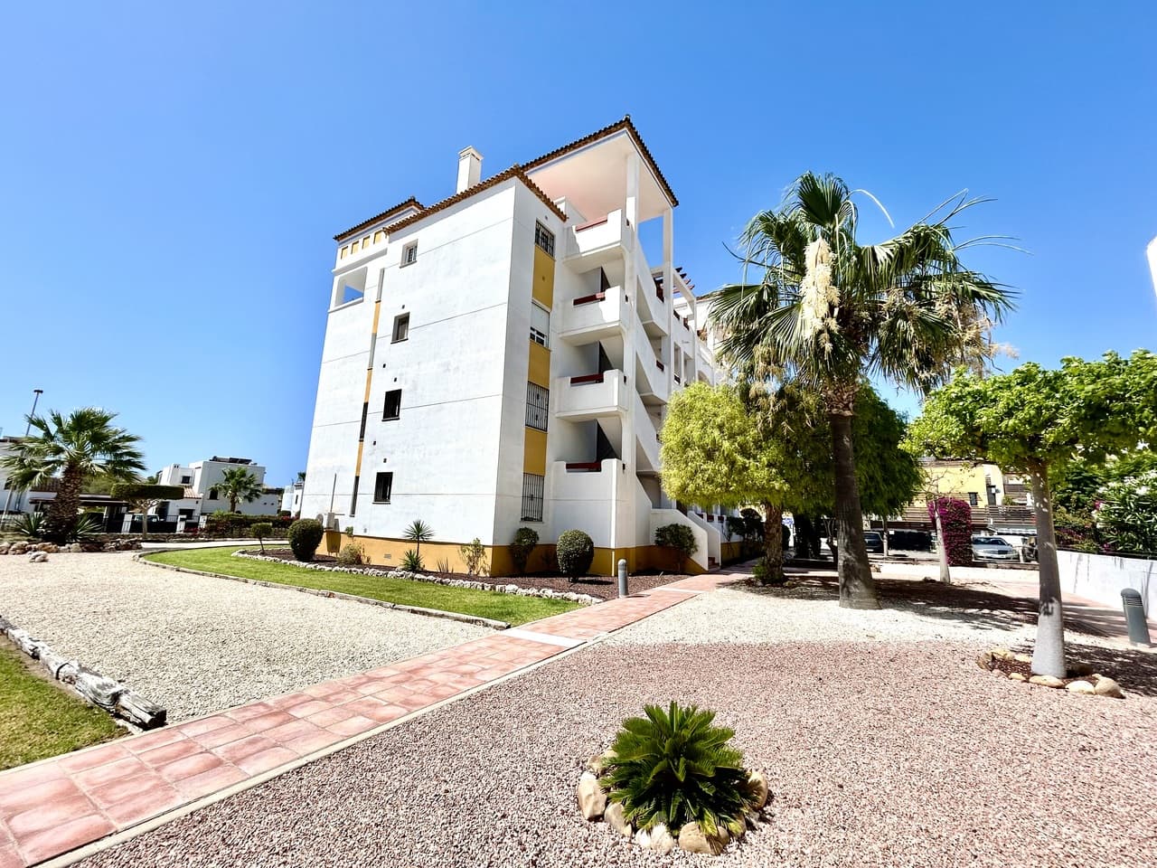 Discover this beautifully renovated ground floor apartment offering comfort, style, and an unbeatable location in the sought-after surroundings of La Fuente Commercial Centre. Designed for easy living, the property features 2 spacious bedrooms and 2 modern bathrooms, making it ideal as a permanent home, holiday retreat, or investment opportunity.The bright and welcoming interior opens onto a sun-drenched south-facing terrace, perfect for enjoying outdoor dining, relaxing in the Spanish sunshine, or entertaining friends and family throughout the year.Located just a short stroll from the restaurants, cafés, shops, and amenities of La Fuente Commercial Centre, this apartment combines convenience with a relaxed Mediterranean lifestyle. The popular La Zenia Boulevard shopping centre and the beautiful Orihuela Costa beaches are only a short drive away, offering endless options for shopping, leisure, and coastal days out.Residents can enjoy access to a well-maintained communal swimming pool, while the property also benefits from private parking, adding extra comfort and practicality.A fantastic opportunity to own a renovated home in a prime location, close to everything you need while enjoying the peace and sunshine of the Costa Blanca.