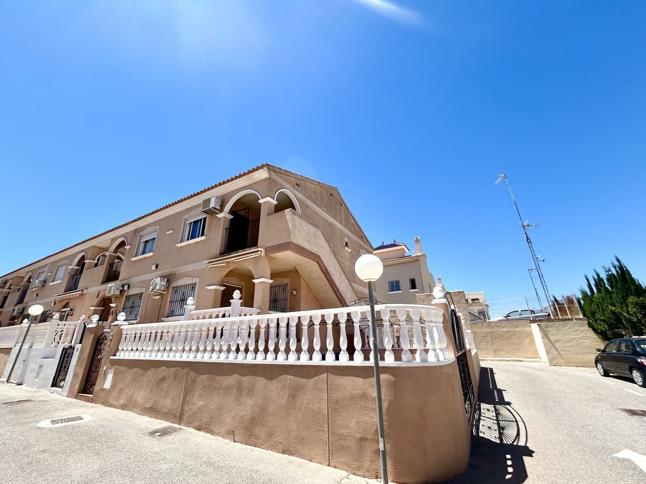 Located in the sought-after Sal y Mar urbanisation in La Zenia, this stunning south-east facing penthouse apartment offers the perfect combination of style, comfort, and Mediterranean living. Featuring 2 spacious bedrooms and 1 bathroom, the property is ideal as a holiday home, permanent residence, or investment opportunity.Flooded with natural light thanks to its desirable orientation, the apartment boasts a fantastic private solarium — the perfect place to relax, entertain, sunbathe, or enjoy outdoor dining all year round. Residents also benefit from access to a beautiful communal swimming pool and landscaped communal areas, creating a peaceful resort-style atmosphere.The property further offers a large private driveway or garden area, adding both convenience and valuable outdoor space. Situated in the popular Sal y Mar urbanisation, you are just minutes from La Zenia Boulevard, a wide selection of restaurants, cafés, shops, and the stunning blue-flag beaches of La Zenia.A fantastic opportunity to own a bright and stylish penthouse in one of the Costa Blanca’s most desirable coastal locations.