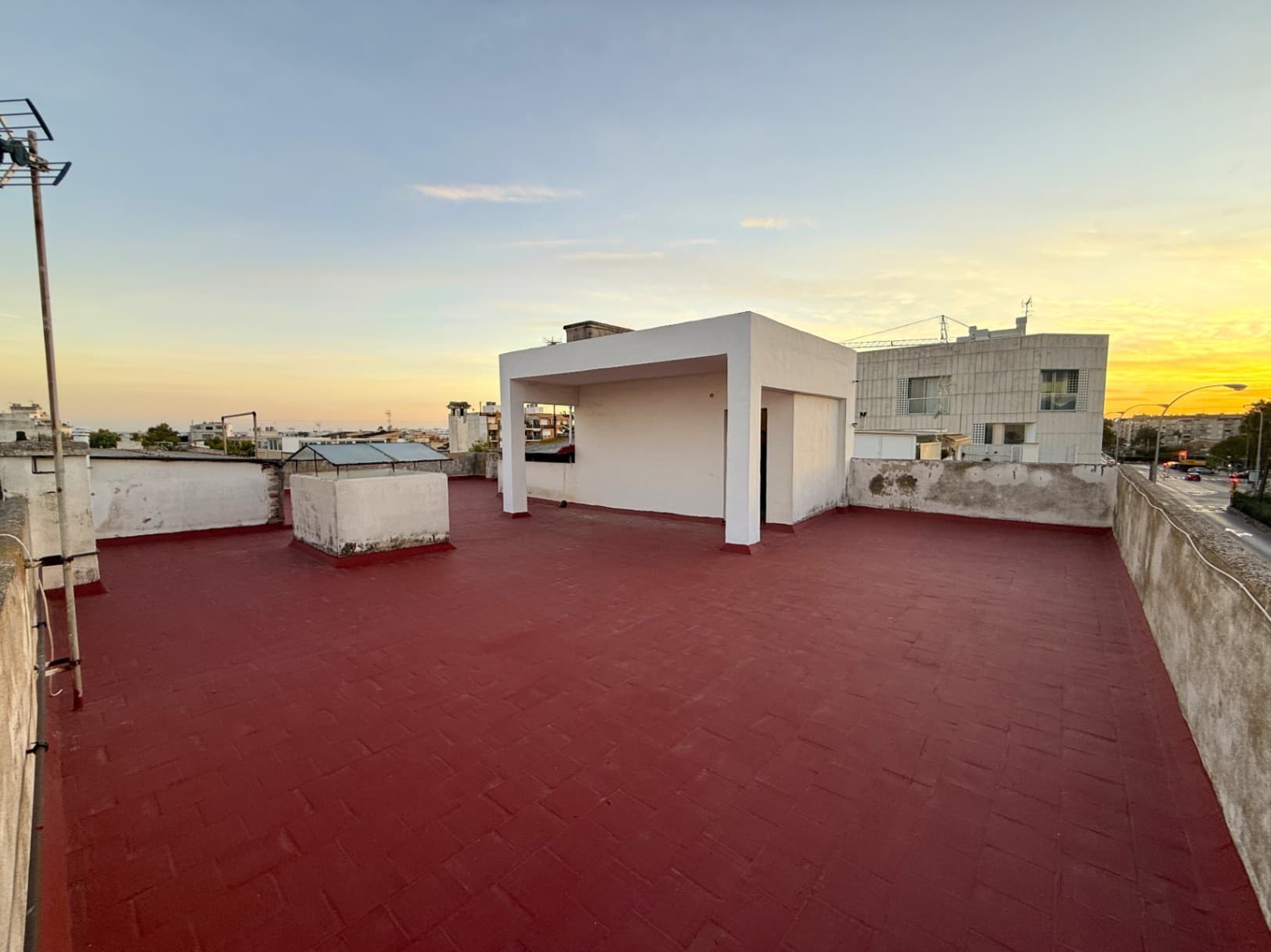 Located in a lively suburban area of El Vivero, Palma - Mallorca, where there is plenty of active new construction, this versatile property sits proudly on a bustling high street surrounded by a wealth of local amenities — from popular restaurants, cafés, and bars to supermarkets, shops, and a health centre. With excellent foot traffic and easy access to both central Palma and the airport, this is an ideal spot for business and residential living alike.This full building offers exceptional flexibility and potential. On the ground floor, you’ll find two commercial units, perfect for retail, offices, or hospitality ventures, ensuring consistent visibility and a strong business presence in this vibrant neighbourhood.Upstairs, a spacious three-bedroom, two-bathroom apartment welcomes you with a generous entrance hall leading into a bright and airy living space. The home features a large living room, dining area, and a family-sized kitchen complete with pantry — ideal for comfortable everyday living. Each of the three double bedrooms offers ample space and natural light, while the two full bathrooms provide convenience for family or guests. The apartment also benefits from gas hot water and multiple terraces, perfect for relaxing or entertaining outdoors.One of the standout features of this property is the expansive roof solarium, offering fantastic potential for further development — including the possibility to expand the property with an additional level (subject to local planning regulations).Whether you’re looking for a smart investment or the perfect opportunity to live above your own business in one of Palma’s most dynamic districts, this property combines location, versatility, and potential in one unbeatable package.Disclaimer: The information provided for this property has been supplied by the owner and is intended as a general guide only. While every effort has been made to ensure accuracy, we cannot accept responsibility for any errors, omissions, or inaccuracies. Interested parties are advised to make their own inquiries verified by a qualified lawyer independently.