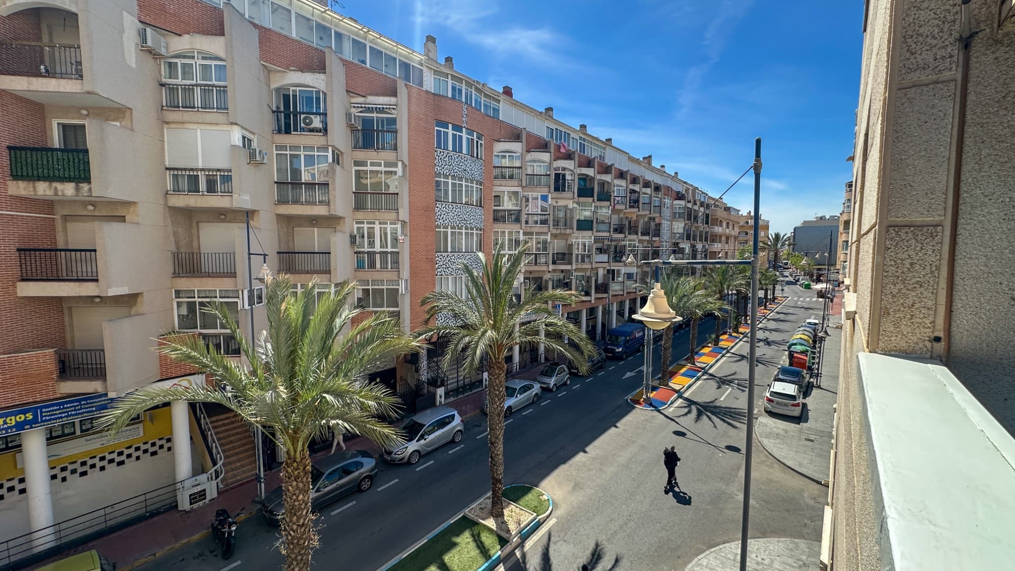 This charming 2-bedroom apartment is located in the heart of Torrevieja town, just 400 metres from the beach, offering an ideal combination of comfort and coastal living.The property features two well-proportioned bedrooms and one bathroom, making it suitable for couples, small families, or as a holiday home. The living space is bright and well laid out, creating a comfortable and practical home environment.A standout feature is the south-facing balcony, which enjoys excellent natural sunlight throughout the day—perfect for relaxing, dining outdoors, or soaking up the warm Mediterranean climate year-round.The building is well maintained and includes a lift, providing easy and convenient access for all ages. Its central location places you within walking distance of shops, restaurants, cafés, and all essential services, while the beach is only a short stroll away.Whether used as a permanent residence, holiday retreat, or rental investment, this apartment offers a fantastic opportunity in one of the Costa Blanca’s most sought-after coastal towns.