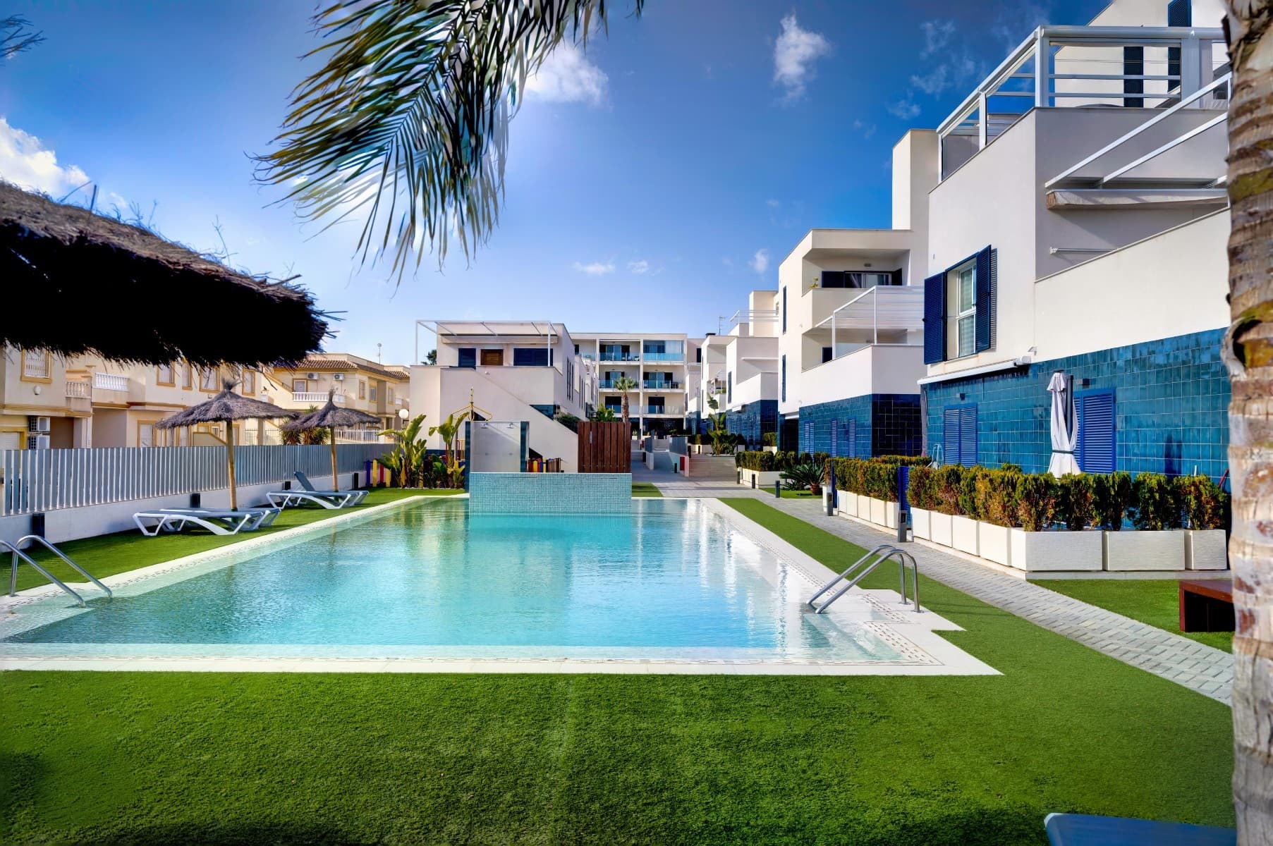 In an exceptional location on the coast of Playa Flamenca, you will find this stunning penthouse with breathtaking views of the Mediterranean Sea. A unique property for those who wish to enjoy peace, comfort, and a privileged seafront setting.The property is bright, modern, and fully move-in ready. The living area feels open and spacious and connects seamlessly to the sunny terrace. The fully equipped kitchen and the comfortable bedroom with built-in wardrobes ensure a high level of comfort, both for personal use and rental purposes.The terrace is undoubtedly one of the main highlights of this penthouse. Thanks to its ideal orientation, you can enjoy both sea views and views of the communal swimming pool. A perfect place to have breakfast in the morning sun or to relax during long, warm evenings.An additional advantage is the underground parking space, which is included in the price. There is also the option to purchase a second parking space at an additional cost, which is a rare added value in this region.The location is excellent. Within walking distance, you will find the beaches of Playa Flamenca, various shops, supermarkets, and restaurants, as well as the popular shopping centre La Zenia Boulevard. Sports facilities and golf courses are also nearby.This penthouse is an ideal choice as a holiday home, investment, or permanent residence on the Costa Blanca. A property that perfectly combines views, comfort, and location.