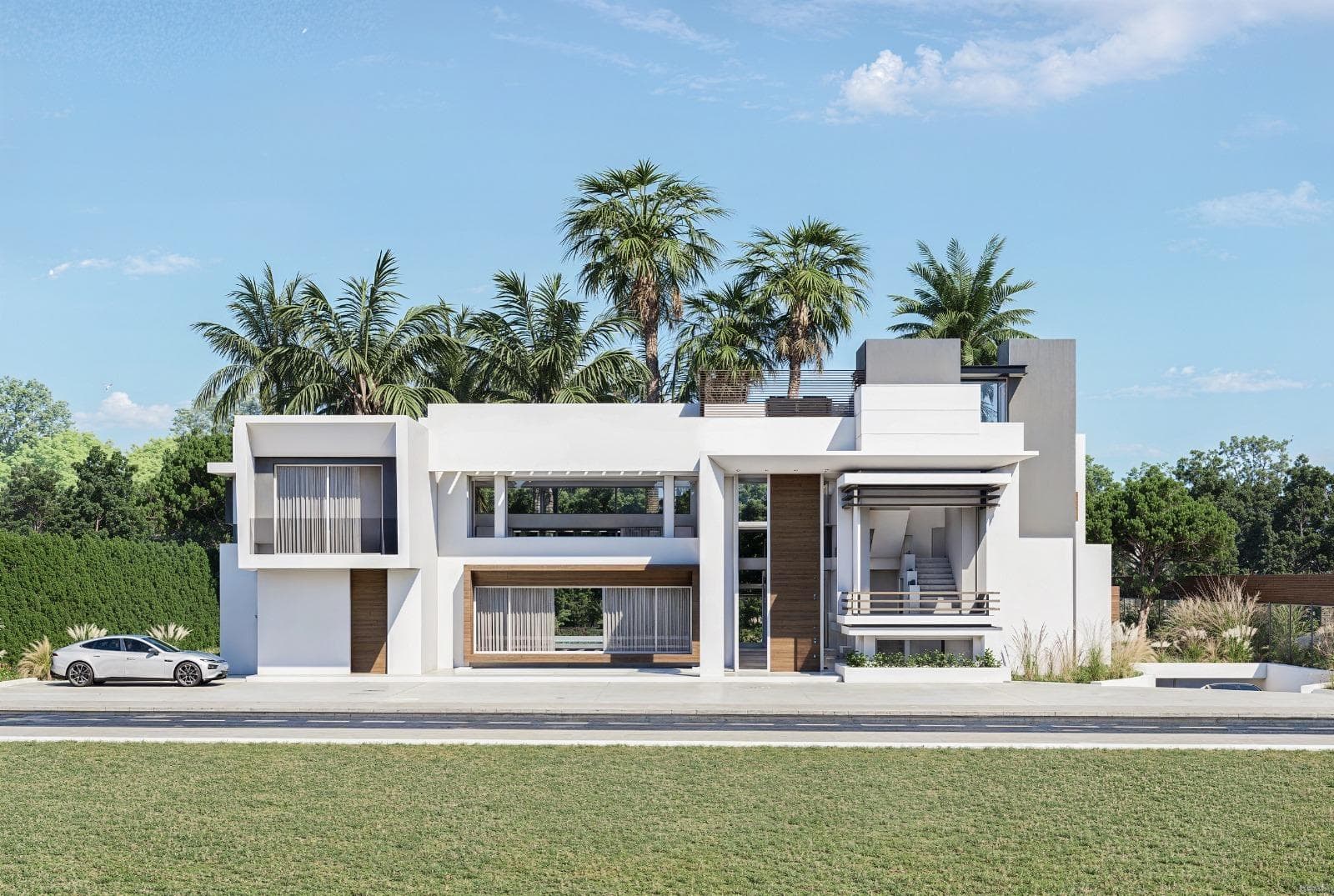 This exclusive luxury villa represents a rare opportunity to secure a brand-new, contemporary estate in Guadalmina Baja—one of the most prestigious and tightly held residential areas on the Costa del Sol, where new builds of this scale are extremely limited. The Property: Set on an exceptional 2,682 m² plot, this future residence features elegant contemporary architecture, premium materials, and floor-to-ceiling windows designed to maximize natural light. It offers 6 spacious en-suite bedrooms, expansive open-plan living areas, a designer kitchen, and a highly versatile basement perfect for a private spa, gym, or home cinema. The Exterior: Designed as a private oasis, the outdoor spaces will showcase beautifully landscaped gardens, generous open and covered terraces, and a stunning private swimming pool—all located just moments from the beach. Key Advantage: Because the property is currently under construction, the buyer has the unique opportunity to personalize finishes and colors, securing immediate equity and value before completion. Completion is scheduled for the end of 2026. A truly exceptional chance to own a modern masterpiece in a location where properties rarely become available.
