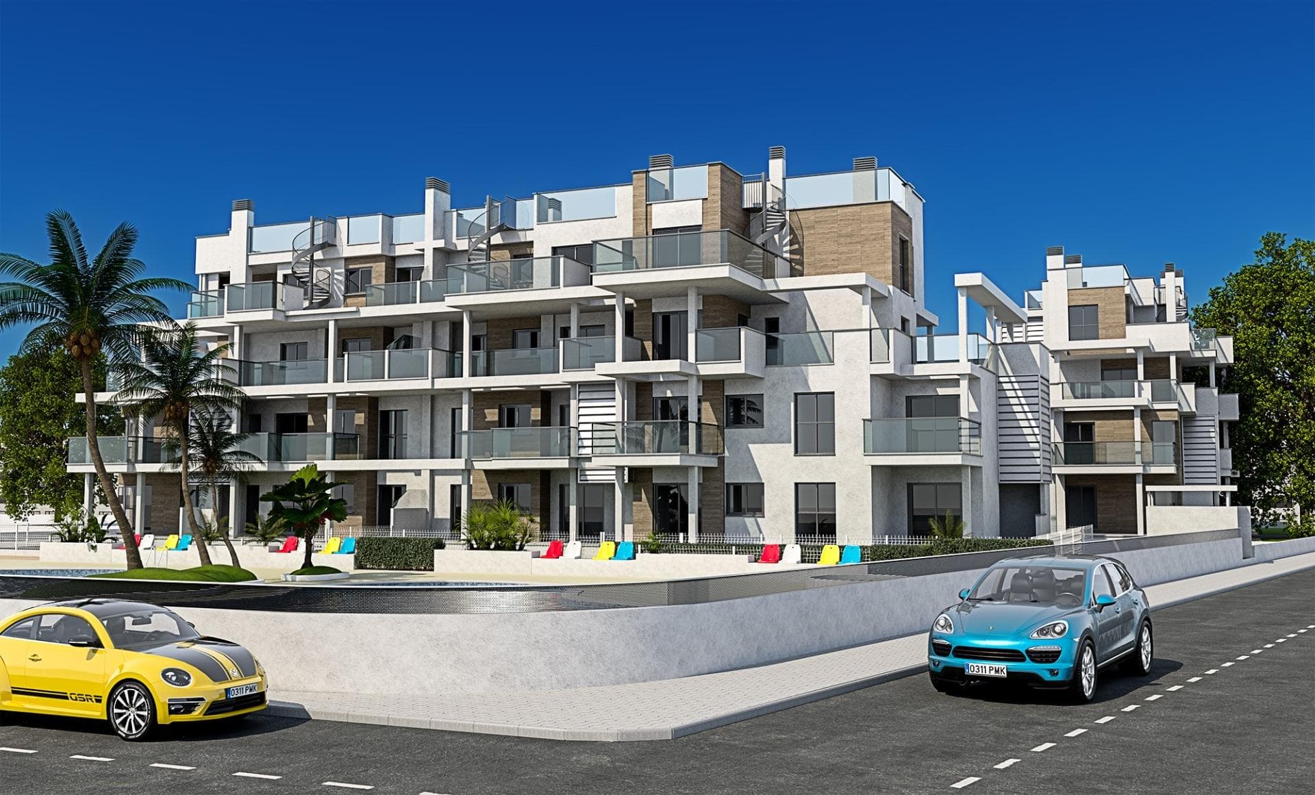 NEW BUILD RESIDENTIAL IN DENIANew Build residential will have 29 beautiful apartments with communal swimming pool. New build apartments with 2 or 3 bedrooms, 2 bathrooms, garden or solarium and parking area. They also will have laundry area, a pre-installation for air conditioning.In an unbeatable location, 2 Km to the town centre, and 100 m to the beach.Denia is a popular seaside resort located on the Costa Blanca close the City of Alicante and overlooked by the Montgo mountain range.The town has one of the most important ports and marinas in the region with a large fishing fleet and ferry connections to Ibiza and Majorca, the port and marina have made Denia quite a prosperous town over the past 40 years.With an average temperature of 20-C Denia is an ideal holiday or all year living destination, an attractive resort with a captivating old town, fine restaurants, and glorious beaches stretching for many kilometres.Denia located 1hour from Alicante and Valencias airports.