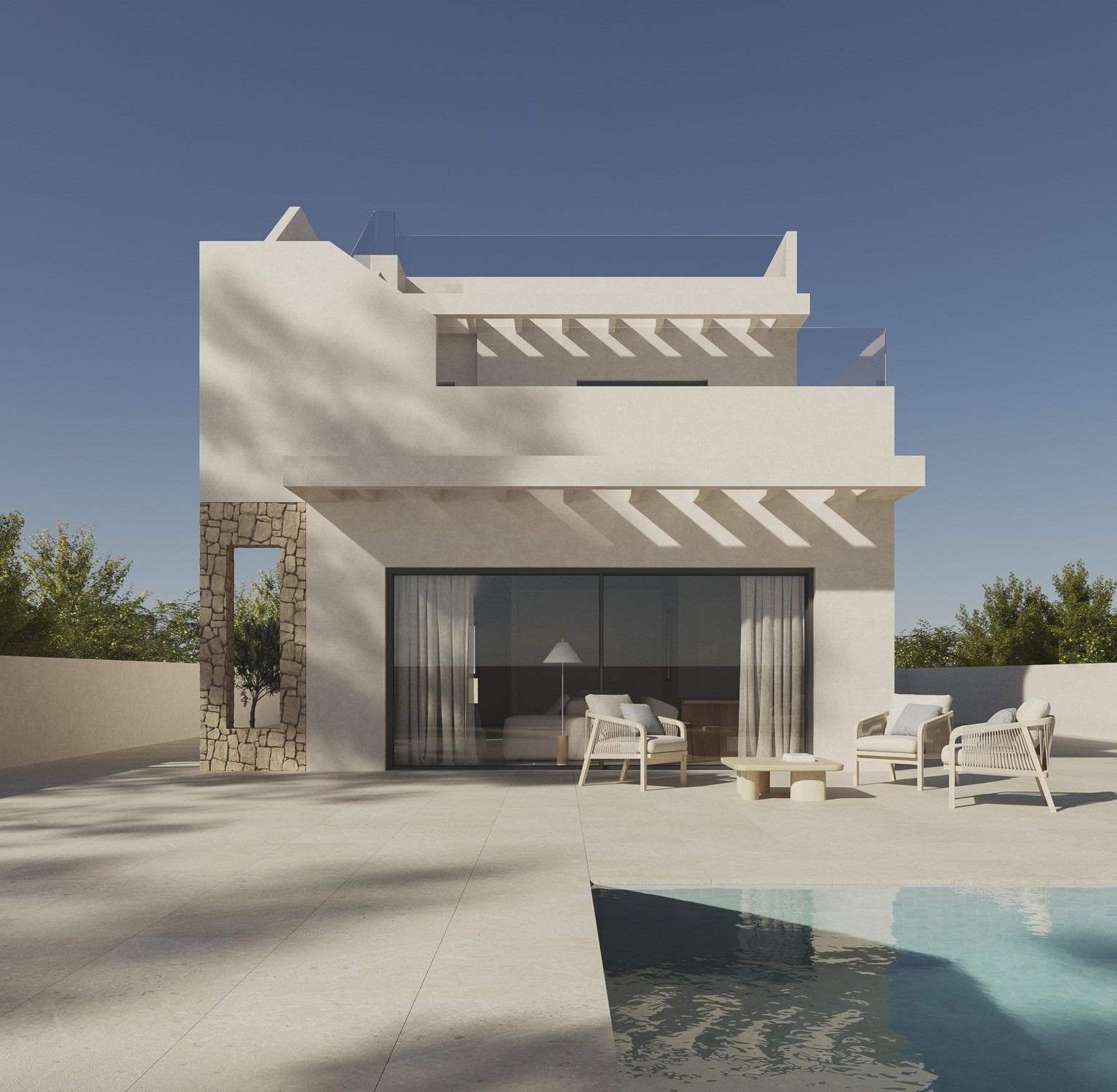 Modern Luxury Villas for Sale in Polop de la Marina, Costa BlancaContemporary Living Surrounded by NatureDiscover a limited collection of 5 newly built luxury villas in the picturesque town of Polop de la Marina, located in the heart of the northern Costa Blanca. These elegant homes are thoughtfully designed to offer a blend of modern comfort, functional layouts, and breathtaking views of both the sea and surrounding mountains. Set in a peaceful residential area, the villas are perfect for families, retirees, or investors seeking a high-quality property in a privileged location.Stylish Design and High-End FeaturesEach villa is built on a 432 m² private plot, offering a choice between single-level or two-level layouts, with the option to add a basement for additional space. All homes include:3 to 5 bedrooms with built-in wardrobes2-3 modern bathrooms with underfloor heatingOpen-plan living and dining areaFully furnished kitchenOptional extras allow full customization of your new home:Private swimming poolAutomatic driveway gatesAir conditioning systemLED lighting packageSolarium and landscaped gardenPool bar and outdoor chill-out areaA Prime Location Between Sea and MountainsPolop de la Marina offers a unique setting between the iconic Sleeping Lion Peak and the Bay of Altea, providing residents with peaceful surroundings and excellent connectivity.Distances to main points of interest:Beaches of Benidorm and Albir – 10 kmLa Nucía sports complex – 4 kmAltea old town and marina – 11 to 12 kmMelia Villaitana Golf Course – 13 kmTheme parks Terra Mitica and Aqualandia – 13 to 15 kmCalpe and its beaches – 23 kmAlicante city center – 38 kmAlicante International Airport – 55 km (approx. 40 min drive)Mediterranean Lifestyle and Investment PotentialThese villas are not only perfect for permanent residence or vacation homes but also represent an excellent investment opportunity due to their location, design, and rental appeal. Enjoy access to nature trails, cycling routes, local markets, and a variety of gastronomic experiences all year round.Contact us today to book a visit or request more information. Make your dream of Mediterranean living a reality in Polop de la Marina.