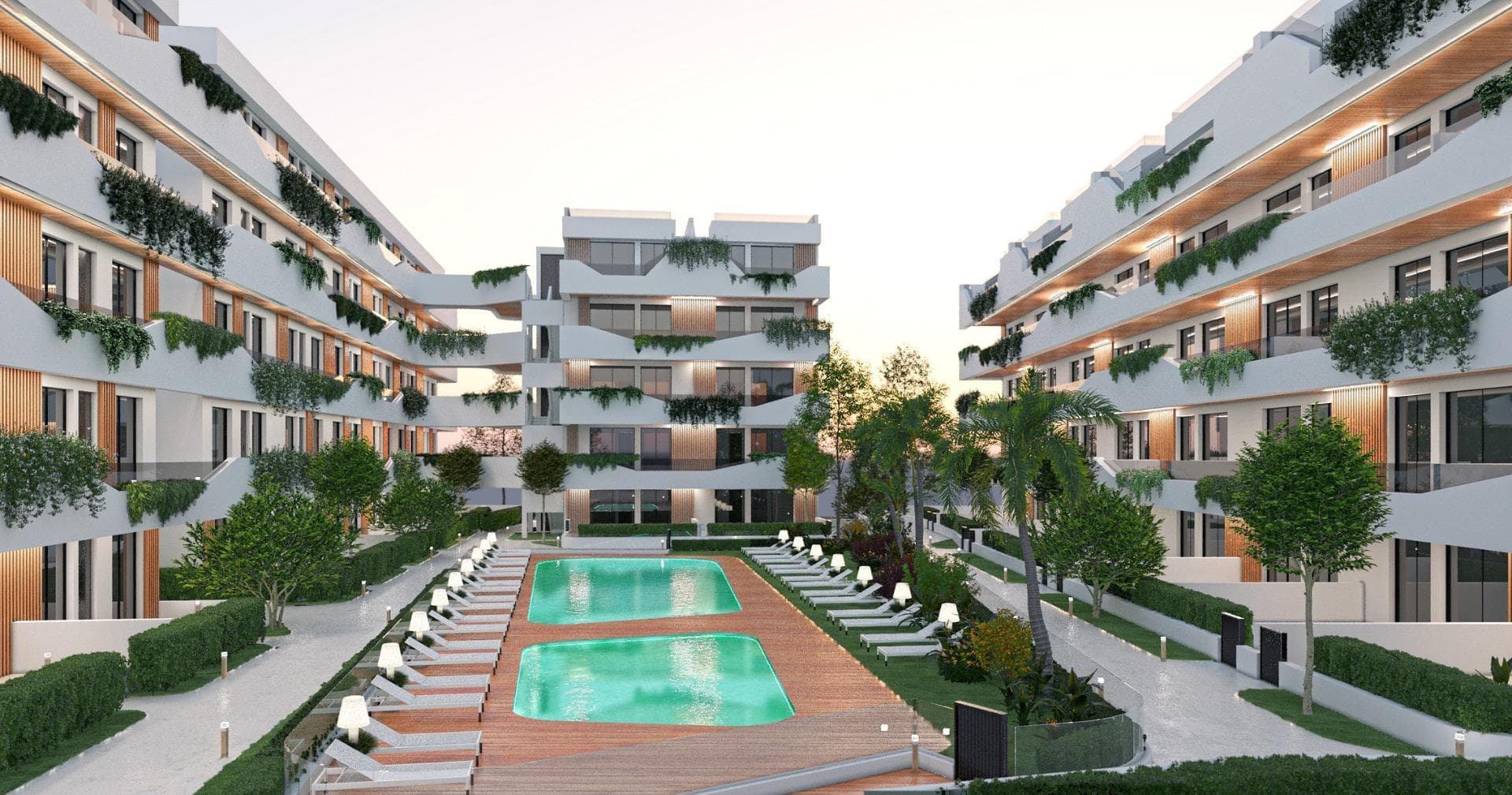 New Build Tourist Apartments in Santiago de la Ribera, San Javier – Just 750m from the BeachExclusive Development on the Costa CálidaThis exclusive residential complex of 125 tourist apartments is located in Santiago de la Ribera (San Javier), a charming seaside town on the Costa Cálida, renowned for its beautiful sandy beaches, relaxed Mediterranean lifestyle, and excellent year-round climate. With the Mar Menor just 750 meters away, these homes offer the perfect combination of comfort, style, and proximity to the sea.Modern Apartments with Multiple OptionsThe development offers spacious 3-bedroom, 2-bathroom apartments, including an ensuite master bedroom. Buyers can choose from:Ground floor units with private gardenMiddle floor apartments with large terracesPenthouses with private solariumEach home is designed to maximize natural light and outdoor living. Features include fully fitted and furnished kitchens with appliances, interior and exterior lighting, bathrooms with furniture and shower screens. Every property comes with a surface parking space, while underground parking and storage rooms are available at an additional cost.Premium Amenities and ServicesOwners will enjoy a modern building equipped with elevators, two communal swimming pools, and beautifully landscaped gardens. The homes include pre-installation of ducted air conditioning for year-round comfort.A Smart Investment OpportunityThese apartments come with a tourist license already granted, making them an excellent investment for holiday rentals. Owners can generate income through short-term rentals while also enjoying the property for their own family holidays. Please note that these residences are intended for vacation use and cannot be used as permanent homes.Prime Location in San JavierThe development is strategically located close to all essential services and leisure activities. Distances to main points of interest:Mar Menor beach: 750 mLa Ribera Shopping Center: 2 kmDos Mares Shopping Center: 3 kmRoda Golf: 5 kmLo Pagán Marina: 4 kmMurcia Airport (Corvera): 40 kmCartagena: 30 kmMurcia City: 40 kmMake Your Coastal Dream Come TrueThis new build project in Santiago de la Ribera represents a unique opportunity to enjoy the Mediterranean lifestyle while making a smart rental investment.Contact us today for more details or to schedule a viewing of these modern tourist apartments just steps from the Mar Menor.