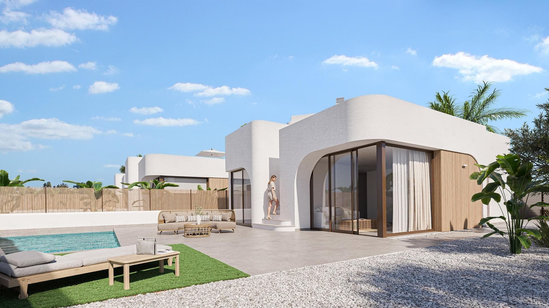 New Build Residential Complex in Los Alcázares on the Frontline of Serena GolfExclusive Living on the Costa CálidaDiscover this new residential development in Los Alcázares, perfectly located on the frontline of Serena Golf and just 1.3 km from the beaches of the Mar Menor. Nestled in the heart of the Costa Cálida, this project combines modern architecture, comfort, and exceptional surroundings. With excellent road connections, the complex is only 30 km from Murcia Airport (25 minutes) and 90 km from Alicante Airport (55 minutes), offering easy access to Cartagena, Murcia, and the Costa Blanca.Contemporary Homes with Exceptional DesignThe residential complex includes 18 elegant apartments and 7 exclusive villas, each designed to maximize space, light, and functionality. Residents will enjoy breathtaking views of the golf course and, from the upper floors, the sparkling waters of the Mar Menor.Choose from:Apartments with 2 or 3 bedrooms and 2 bathrooms, all with dual orientation and two terraces for all-day sunlight.Ground-floor apartments with private gardens.Middle-floor units with large terraces.Penthouses with two terraces, private solarium, and panoramic views.Detached villas on the frontline of golf, with 3 bedrooms, 2 bathrooms, basement, solarium, and private pool.Premium Features and AmenitiesEvery home is equipped with high-quality finishes and modern comforts, including:Parking space and storage roomAerothermal hot water systemPre-installed ducted air conditioningElectric shutters and full lighting packageFully fitted bathrooms with furniture and shower screensCommunal swimming pool and landscaped gardensElevator in the apartment blocksPerfect Location for Golf and Beach LoversSituated in a privileged enclave, the development is surrounded by the peaceful greenery of Serena Golf and lies just a short walk from the warm, shallow waters of the Mar Menor. This unique area offers year-round opportunities for swimming, sailing, paddleboarding, and other water sports, making it ideal for both relaxation and activity.Key distances:Beach (Mar Menor): 1.3 kmSerena Golf: Adjacent to the complexLos Alcázares town center: 2 kmCartagena: 22 kmMurcia city: 40 kmMurcia Airport: 30 km (25 minutes)Alicante Airport: 90 km (55 minutes)Secure Your Mediterranean LifestyleThis development in Los Alcázares offers the perfect combination of beach, golf, and modern living. Whether as a permanent residence, holiday retreat, or investment, it provides everything needed for an authentic Mediterranean lifestyle.Contact us today to arrange a visit and secure your new home on the Costa Cálida.