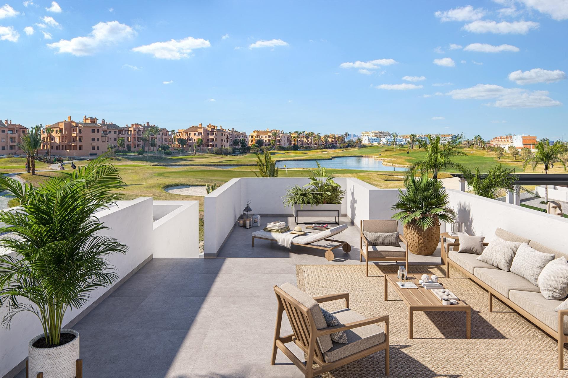 New Build Residential Complex Near Serena Golf and the Mar Menor in Los AlcazaresModern Coastal Living on the Costa CalidaDiscover this attractive new build residential complex located in Los Alcazares, one of the most popular seaside towns on the Costa Calida. Situated just 500 m from the beaches of the Mar Menor and within walking distance of the town center, this development offers an excellent combination of coastal living, golf surroundings and everyday convenience. Los Alcazares is well known for its relaxed atmosphere, long promenades, warm shallow waters and a wide range of restaurants, shops and services open all year round.Contemporary Apartments Designed for ComfortThe development consists of 29 modern homes with 2 or 3 bedrooms, designed with clean architectural lines and high quality finishes. Buyers can choose between ground floor apartments with private garden and terrace, middle floor homes with spacious terraces, or penthouses with private terrace and rooftop solarium offering open views. Many of the properties enjoy views towards Serena Golf and the Mar Menor, creating a calm and pleasant living environment.All homes are designed to maximize natural light and functionality, making them ideal as a permanent residence, holiday home or investment property.High Quality Features and Communal AreasEach property includes a private parking space and a storage room. The specifications are designed to provide comfort and energy efficiency, including double glazed windows with thermal break, pre installation of ducted air conditioning, aerothermal system for domestic hot water, electric shutters in bedrooms and a complete interior and exterior lighting package. Bathrooms are delivered fully equipped with furniture, mirror and shower screen.Residents can enjoy attractive communal areas with landscaped gardens and a communal swimming pool, perfect for relaxing and enjoying the Mediterranean climate. Selected blocks are equipped with lifts for added convenience.Prime Location Between Golf and SeaThis residential complex enjoys a privileged location next to Serena Golf, one of the most renowned golf courses in the area, and just a short walk from the calm waters of the Mar Menor. The area is ideal for swimming, sailing, paddleboarding and other water sports throughout the year.Key distances include Mar Menor beaches at 0.5 km, Serena Golf directly next to the development, Los Alcazares town center at 2 km, Cartagena at 22 km and Murcia city at 40 km. Murcia Corvera Airport is approximately 30 km away and Alicante Airport is around 90 km.An Ideal Home or Investment OpportunityWith its excellent location, modern design and proximity to both golf and the sea, this new residential complex in Los Alcazares offers an outstanding lifestyle opportunity on the Costa Calida. Contact us today to receive more information or to arrange a private viewing and secure your new home by the Mar Menor.