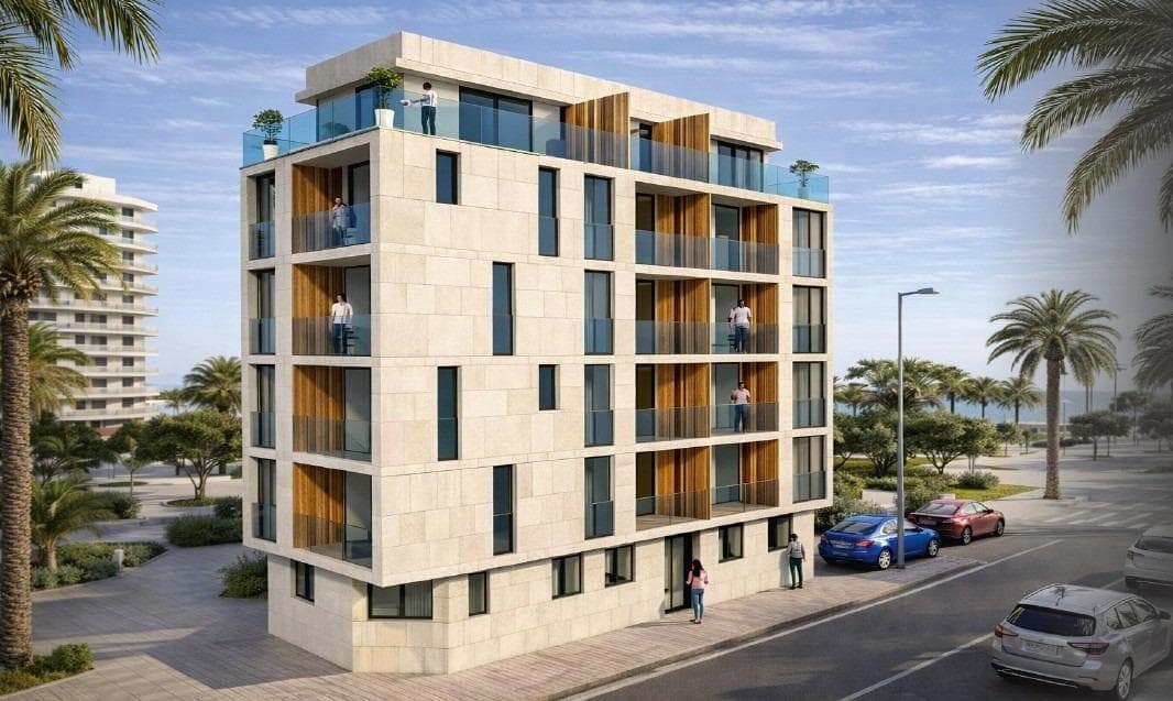 New Build Apartments in the Heart of Torrevieja Just 400 m from the BeachPrime Central Location in TorreviejaThis exclusive new residential building is located in the very center of Torrevieja, only 400 meters from the beach and surrounded by all essential services. Shops, supermarkets, restaurants, cafes and daily amenities are within walking distance, making this development ideal for both permanent living and holiday use.Torrevieja is one of the most popular coastal cities on the Costa Blanca, known for its vibrant atmosphere, marina, promenades and year round Mediterranean climate with an average annual temperature of 20 degrees. The new commercial area at Port of Torrevieja is less than 500 meters away, offering leisure, dining and shopping options by the sea.Modern 1, 2 and 3 Bedroom ApartmentsThe development consists of 10 contemporary apartments distributed over ground floor plus four upper levels. Buyers can choose between 1, 2 or 3 bedroom layouts, including two exclusive duplex penthouses with private terrace, solarium and private swimming pool.Each property has been designed with a modern open plan concept, featuring bright living spaces, integrated American style kitchens and private terraces. Bathrooms are delivered fully equipped with furniture, shower screens and underfloor heating for added comfort.Additional features include reinforced security entrance doors, exterior carpentry with thermal break and double glazing, and pre installation for ducted air conditioning.Enjoy a Unique Natural and Coastal EnvironmentTorrevieja is famous for its natural salt lagoons and the protected Natural Park of La Mata and Torrevieja, located just 4 km from the development. The pink and green lakes, walking trails and rich biodiversity create a healthy and inspiring environment.Distances to Key Points of InterestPlaya del Acequion 0.4 kmPort of Torrevieja 0.5 kmNatural Park of La Mata and Torrevieja 4 kmVillamartin Golf 8 kmAlicante Airport 45 kmMurcia Airport 60 kmYour Mediterranean Home AwaitsThis is a unique opportunity to acquire a modern new build apartment in one of the most sought after coastal cities on the Costa Blanca. Contact us today to arrange a viewing and secure your new home in central Torrevieja.