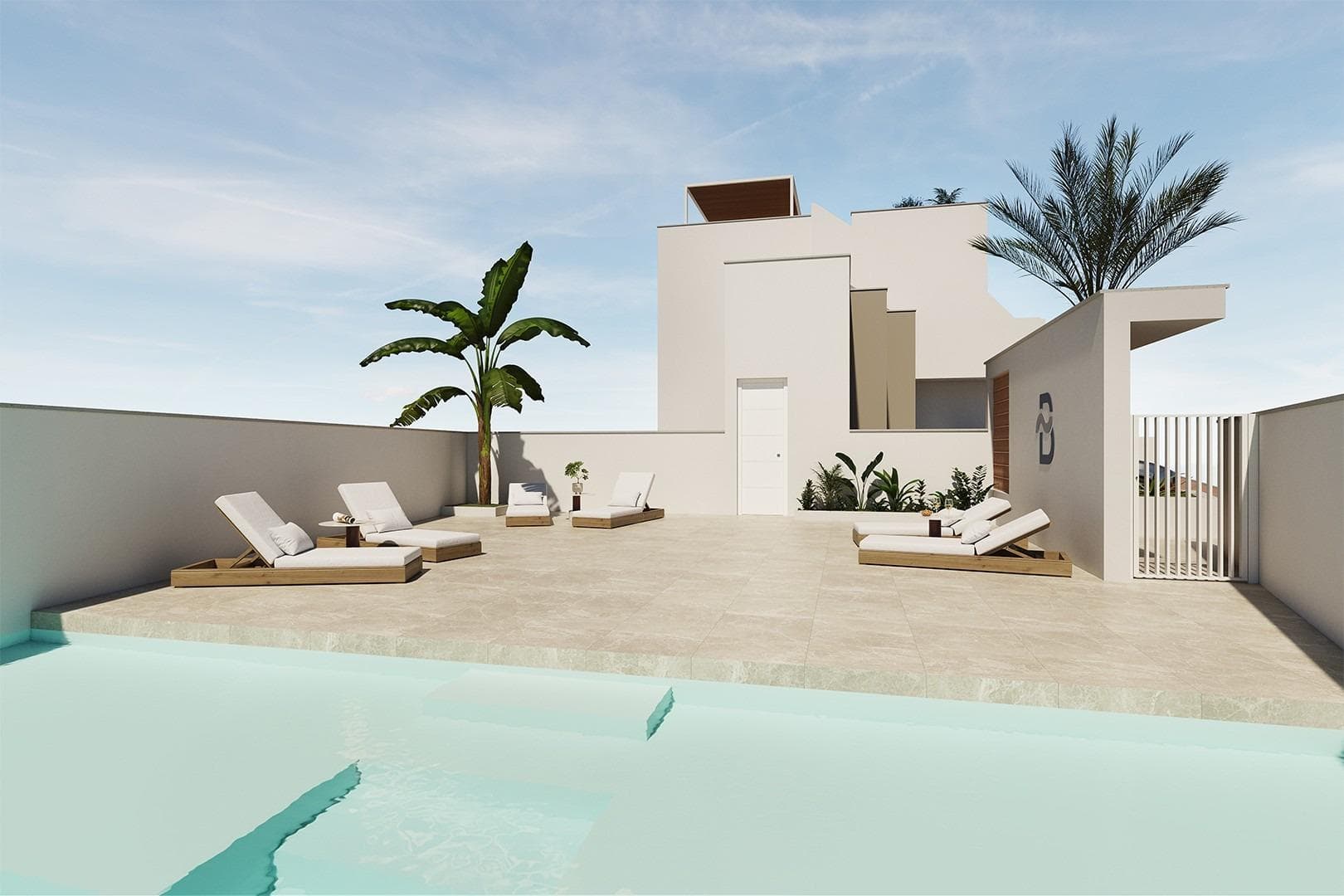 Modern Apartments with comunal Pool Near the Beach in San Pedro del PinatarExclusive New Build Apartments on the Costa CalidaDiscover this boutique development of 12 modern apartments designed to offer comfort, functionality and quality of life in one of the most attractive areas of the Costa Calida. Located close to Lo Pagan in San Pedro del Pinatar, this residential complex combines a residential environment with easy access to the coast and all essential services.The area is well known for its relaxed Mediterranean lifestyle, natural beaches and famous mud baths. With shops, restaurants, supermarkets and leisure facilities nearby, this location is ideal for both permanent living and holiday stays.Prime Location Close to Beaches and PromenadeThe development is situated just 3 km from the beaches of La Torre and the popular Lo Pagan promenade, where you can enjoy seaside walks, beach bars and water sports activities. The Mar Menor offers calm and warm waters, perfect for families and outdoor enthusiasts.Contemporary Design with Flexible LayoutsThe project offers 1 and 2 bedroom apartments in different configurations to suit various lifestyles. Ground floor properties feature large private terraces, parking within the plot and direct access to the communal pool. Top floor apartments include private rooftop solariums, ideal for enjoying the sun and outdoor living.All homes are designed with open plan living spaces, combining kitchen, dining and lounge areas with direct access to terraces. Bedrooms include built in wardrobes, and the master bedroom benefits from an en suite bathroom.High Quality Finishes and Energy EfficiencyThese apartments are built with a focus on comfort and sustainability. Features include pre installation for ducted air conditioning, pre installation for natural gas central heating and an aerothermal system for hot water.Bathrooms are fully equipped with furniture, mirrors and shower screens, while electric shutters are installed in the living room. Additional technical lighting and ventilation systems ensure a comfortable indoor environment throughout the year.Communal Areas Designed for RelaxationThe residential complex offers a beautifully designed communal area with a swimming pool featuring a beach style entrance, perfect for relaxing and cooling off. A dedicated chill out zone with sun loungers and shaded areas creates a welcoming space to socialize and unwind.Additional facilities include outdoor parking with pre installation for electric vehicle charging and a communal bicycle storage area, promoting a sustainable and active lifestyle.Excellent Connectivity and Nearby AmenitiesThis development is ideally located with easy access to key points of interest. Murcia International Airport is approximately 35 km away and Alicante Airport around 75 km. Several golf courses are within 10 to 15 km, and nearby marinas offer excellent nautical facilities.Ideal Investment or Holiday Home OpportunityThese apartments offer an excellent opportunity to enjoy modern coastal living in a well connected and sought after area.Contact us today for more information or to arrange a viewing and secure your new apartment near the sea in San Pedro del Pinatar.