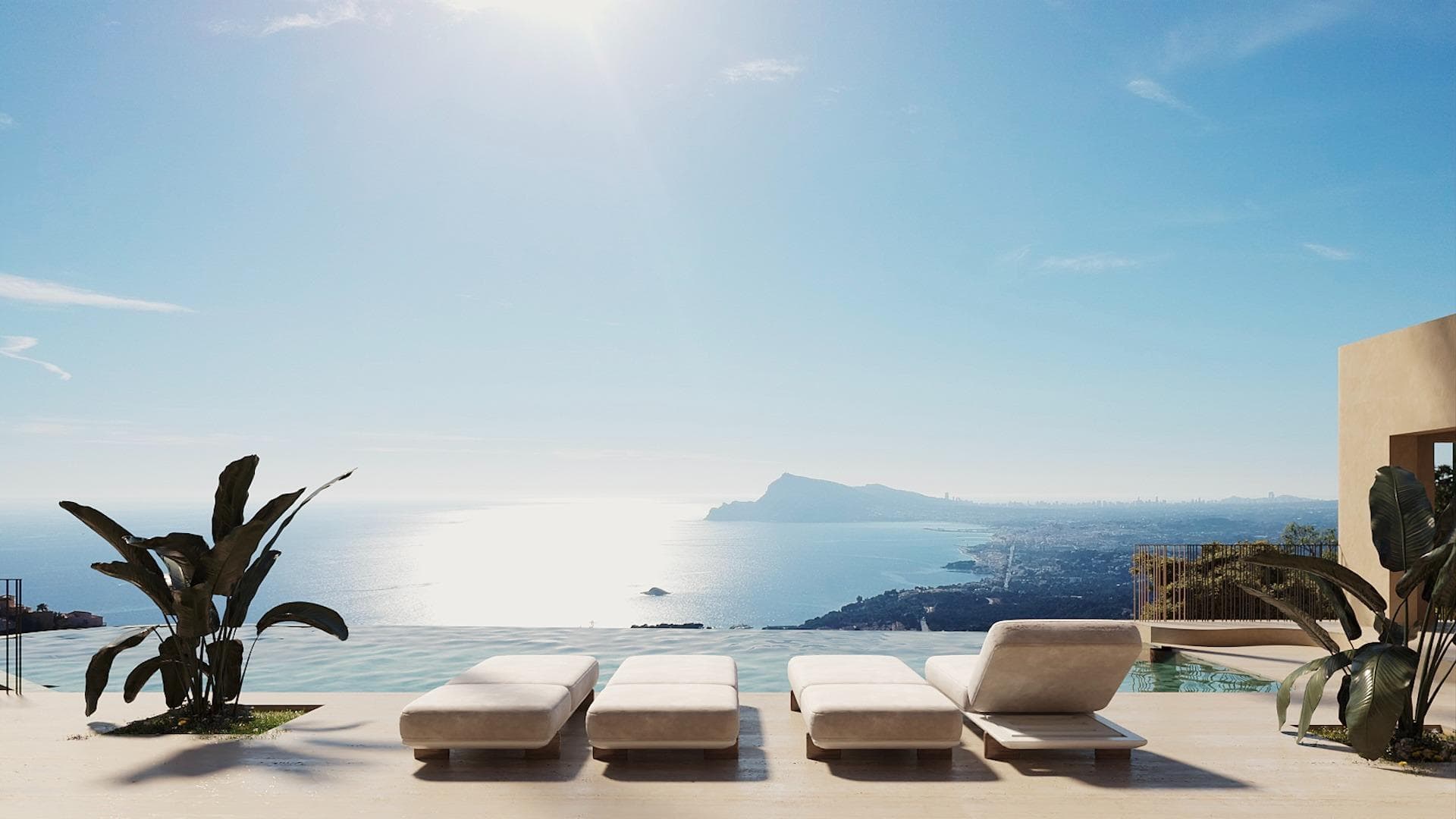 Luxury New Build Villa with Panoramic Sea Views in Altea HillsExclusive Contemporary Villa in Altea Hills, Costa BlancaDiscover an exceptional luxury villa project with granted license for immediate construction, located in the prestigious gated community of Altea Hills, one of the most exclusive residential areas on the Costa Blanca North. Set between the mountains and the Mediterranean Sea, this stunning new build villa offers breathtaking panoramic sea views, refined contemporary architecture and complete privacy within a secure 24 hour guarded urbanization.Positioned less than 2 km from the beach, the villa enjoys an elevated setting where natural light, open views and tranquility define everyday living. Altea Hills is renowned for its exclusivity, beautiful surroundings and proximity to premium services, including the prestigious ZEM Wellness Clinic Altea and a five star wellness hotel dedicated to health, spa and relaxation experiences.Contemporary Architecture Designed Around the MediterraneanThis remarkable villa has been carefully designed to create a harmonious connection between architecture, landscape and lifestyle. Built on a generous 1,297 m2 plot with almost 500 m2 of constructed area, the property is distributed across 2 main levels plus a spacious basement.The home offers 4 elegant bedrooms, 3 designer bathrooms, laundry area, storage rooms, technical rooms and a private garage for 2 vehicles plus additional parking space. Large open living areas are filled with natural light through expansive windows that frame the Mediterranean horizon from nearly every corner of the property.The outdoor spaces become a natural extension of the interior, featuring panoramic terraces, landscaped gardens, lounge areas and an impressive infinity swimming pool with covered porch and barbecue area. Every detail has been conceived to maximize comfort, privacy and connection with the sea.Premium Finishes and Smart Home TechnologyThis luxury villa combines timeless design with advanced technology and high quality materials throughout:Fully equipped designer kitchen with premium appliancesElegant bathrooms with contemporary fittings and textured ceramic finishesUnderfloor heating throughout the propertyFully installed ducted air conditioningAerothermal system for hot waterAdvanced home automation system controllable via smartphone or tabletIntegrated alarm and security systemHigh quality materials, natural textures and refined finishesPrime Location in Altea HillsAltea is one of the most charming towns on the Costa Blanca, famous for its whitewashed old town, marina, beaches and artistic atmosphere. The villa offers excellent connectivity to nearby destinations while maintaining a peaceful residential environment.Distances to main points of interest:Altea beach: 2 kmCampomanes Marina: 3 kmAltea town centre: 6 kmCalpe: 12 kmMoraira: 25 kmAltea Golf Club: 5 kmBenidorm: 18 kmAlicante International Airport: 70 kmValencia Airport: 140 kmExperience Luxury Living on the Costa BlancaThis exclusive villa in Altea Hills is much more than a home. It is a unique lifestyle experience where design, comfort and panoramic Mediterranean views come together in perfect harmony. Contact us today for more information or to arrange a private viewing of this exceptional property in Altea Hills.
