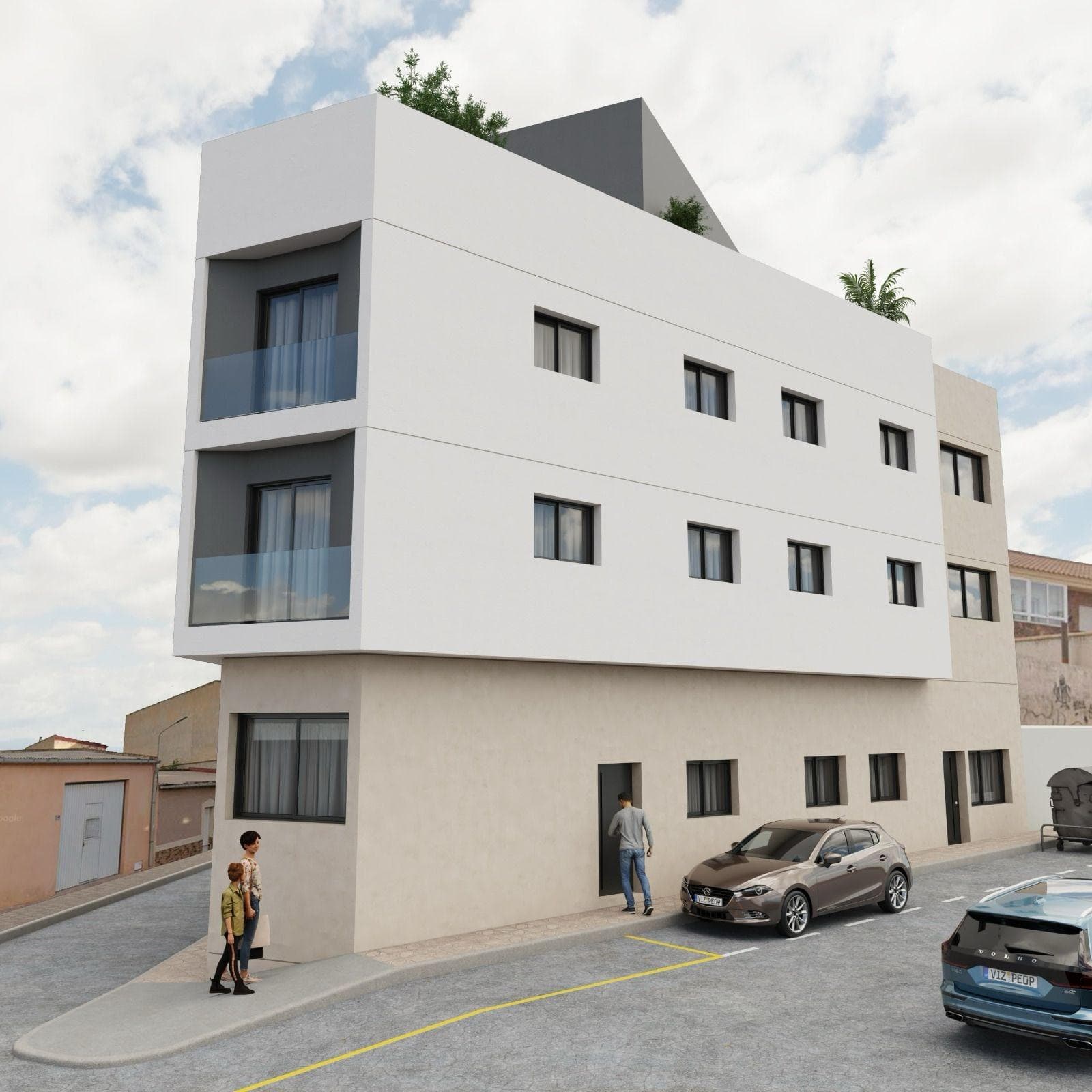 New Build Apartments in Mazarrón Modern Boutique Development in La Vía, MazarrónDiscover this exclusive new build residential development located in the popular La Vía area of Mazarrón, Murcia, just 5 km from the Mediterranean Sea. This contemporary project combines modern architecture, functionality, and high quality materials, making it an ideal choice as a permanent residence, holiday home, or investment property on the Costa Cálida.Comprising only eight homes, this boutique development offers privacy, comfort, and a convenient location close to all essential services.Contemporary Homes Designed for Everyday LivingThe development features a selection of spacious two bedroom apartments designed to maximize natural light and comfort. The ground floor includes two homes with independent street access. One property offers two bedrooms and two bathrooms, while the second features two bedrooms and one bathroom. An additional benefit of these ground floor homes is that they have no community fees, providing significant long term savings.The first and second floors accommodate six additional apartments, with three homes on each level. Each property offers two bedrooms, one bathroom, and a bright open plan living area with an American style kitchen. Kitchens are delivered unfurnished, allowing owners to personalize the space according to their preferences.Private Solariums and Quality FeaturesOne of the standout features of this development is the private rooftop solarium included with each upper floor apartment. Residents will also enjoy a private storage room and laundry area located on the rooftop level, creating a practical and versatile outdoor living space perfect for relaxing, entertaining, or enjoying the Mediterranean sunshine throughout the year.The building is equipped with a lift for easy access to all floors and offers four optional garage parking spaces available at an additional cost.High quality specifications include a reinforced security entrance door, exterior carpentry with Climalit style double glazing, aerothermal hot water system, video intercom, and pre installation for ducted air conditioning.Excellent Location in MazarrónMazarrón is one of the most attractive towns in the Region of Murcia, offering a traditional Spanish atmosphere combined with excellent services and easy access to the coast. Residents enjoy supermarkets, schools, sports facilities, healthcare services, restaurants, and local shops all within close reach.Distances to key points of interest:Puerto de Mazarrón beaches: 5 kmCamposol Golf Resort: 15 kmCartagena city: 35 kmMurcia International Airport: 40 kmAlicante International Airport: 125 kmYour New Home on the Costa CálidaThis exclusive development offers a rare opportunity to own a modern apartment in one of Murcia's most established residential areas. Combining quality construction, private outdoor spaces, and an excellent location close to the sea, these homes are perfectly suited for year round living, holidays, or investment.Contact us today for more information and secure your new home in Mazarrón before this limited collection of apartments is sold out.