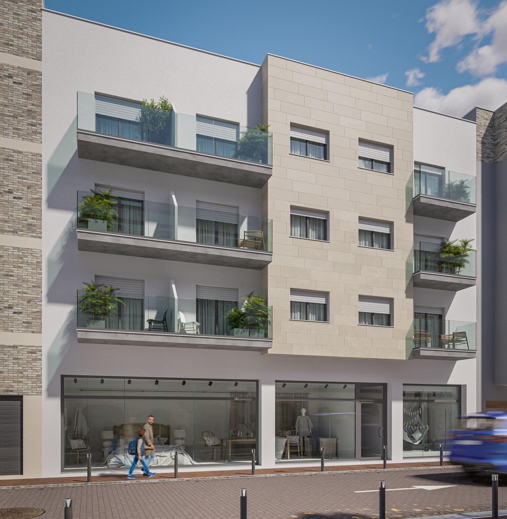 New Build Apartments in Puerto de Mazarrón Just 200 Metres from the BeachExclusive Residential Development in the Heart of Puerto de MazarrónDiscover this exclusive new build development ideally located in the centre of Puerto de Mazarrón, one of the most sought after coastal destinations on the Costa Cálida. Situated just 200 metres from the beach, marina and seafront promenade, these modern apartments offer an exceptional opportunity to enjoy Mediterranean living with all amenities within walking distance.With a desirable south facing orientation and open views over a pleasant square, this boutique development combines natural light, comfort and convenience in a privileged seaside setting.Modern Apartments Designed for Contemporary LivingThe building consists of a ground floor plus three residential levels, offering a total of nine exclusive apartments and one commercial unit. Each floor features just three carefully designed homes, ensuring privacy and a peaceful atmosphere.The apartments offer 2 bedrooms and 2 bathrooms, including a master bedroom with ensuite bathroom. Bright and functional interiors feature an open plan living and dining area connected to the space for an american style kitchen (furniture not included), creating a spacious and welcoming environment for everyday living.Each property includes a private terrace or balcony with open views, ideal for enjoying outdoor dining, relaxing in the sunshine, or experiencing the mild climate that characterises the region throughout the year. The exclusive penthouse apartments also benefit from private rooftop solariums, providing additional outdoor space and excellent sun exposure. There are 2 additional comunal solarium spaces for the rest of apartments.Quality Construction and Modern SpecificationsEvery detail has been carefully selected to ensure comfort, durability and energy efficiency. The homes include:Reinforced security entrance doorAnthracite grey aluminium exterior carpentryDouble glazed Climalit type windowsWhite lacquered interior doors and fitted wardrobesBuilt in wardrobes with independent upper storage compartmentsAerothermal system for domestic hot waterPre installation for ducted air conditioningLift with access to all floorsPrime Location on the Costa CálidaPuerto de Mazarrón is renowned for its beautiful sandy beaches, crystal clear waters, marina, excellent restaurants and relaxed Mediterranean lifestyle. The area offers a perfect balance between year round living and holiday enjoyment, with a wide range of leisure, sports and cultural activities nearby.Distances to key points of interest:Beach and promenade: 0.2 kmPuerto de Mazarrón Marina: 0.3 kmCamposol Golf Resort: 18 kmCartagena city centre: 35 kmMurcia International Airport: 40 kmAlicante International Airport: 125 kmAn Exceptional Coastal Investment OpportunityWhether you are looking for a permanent residence, a holiday home by the sea, or a property with excellent rental potential, these new build apartments in Puerto de Mazarrón offer outstanding value in one of the most attractive locations on the Costa Cálida.Contact us today for more information and reserve your new Mediterranean home just steps from the beach.