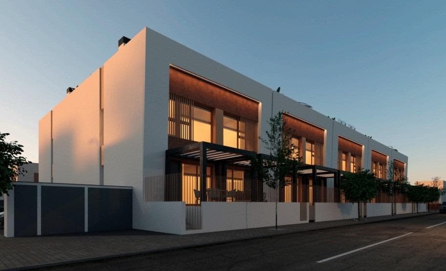 Modern Townhouses in Dolores with comunal poolContemporary Homes Designed for Comfort and StyleDiscover this exclusive residential complex of 20 modern townhouses in Dolores, offering a perfect blend of space, style, and high-quality finishes. With up to 133 m² of living space, including expansive terraces, these homes are available in two or three-bedroom layouts, allowing you to choose the design that best suits your lifestyle.Each property spans three floors, including a private solarium, providing breathtaking open views and an ideal space for relaxation. The interiors feature integrated LED lighting, contemporary finishes, and an open-concept layout that enhances natural light.Premium Features &amp; Optional UpgradesSpacious and bright interiors with high-quality finishesThree floors, including a rooftop solariumCommunity swimming pool, perfect for relaxationOptional private jacuzzi or rooftop pool (with extra cost)Private parking space for each homeModern kitchens and bathrooms designed for functionality and elegancePrime Location – A Tranquil Setting with Excellent ConnectivityLocated in Dolores, a charming town in the Vega Baja region of Alicante, this development offers the perfect balance of peaceful living and easy access to essential services. The area is known for its beautiful natural surroundings, agricultural landscapes, and relaxed atmosphere.Distances to Key Points of Interest:Beaches of La Marina &amp; Guardamar del Segura – 10 km (10 minutes)Alicante Airport – 30 km (25 minutes)Murcia-Corvera Airport – 60 km (45 minutes)Golf courses – 10 km (10 minutes)Shopping centers (La Zenia Boulevard, Habaneras) – 12 km (15 minutes)A Perfect Home on the Costa BlancaThese modern townhouses in Dolores offer the ideal combination of tranquility, modern living, and proximity to key destinations. Whether you're looking for a holiday home or a permanent residence, this development provides a comfortable and stylish lifestyle in a privileged location.Don’t miss out! Contact us today for more information or to schedule a visit.