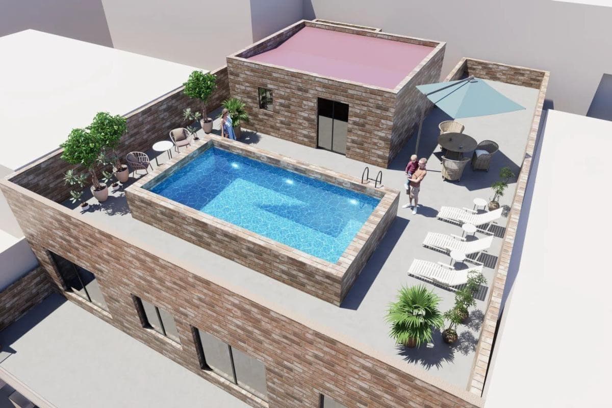 Modern Apartments with Rooftop Pool Just 250 Metres from Acequion BeachDiscover this exclusive new build residential development in Torrevieja, offering just 17 contemporary apartments in one of the most convenient and sought after locations on the Costa Blanca South. Situated only 250 metres from Acequion Beach and Los Naufragos Beach, this project is ideal for those looking for a permanent home, holiday property, or investment opportunity near the sea.The development consists of 12 apartments with 2 bedrooms and 2 bathrooms, and 5 apartments with 1 bedroom and 1 bathroom, all designed with modern layouts, bright interiors, and quality finishes.Contemporary Design and Comfortable Living SpacesEach apartment has been carefully designed to maximise natural light and functionality. The open plan living and dining area connects seamlessly with the modern kitchen, which comes fully furnished and ready for installation of appliances.All homes include private terraces, perfect for enjoying the Mediterranean climate throughout the year. Additional features include pre installation for ducted air conditioning, electric shutters, video intercom system, and lift access to all floors, ensuring comfort and convenience for all residents.Exclusive Rooftop Pool and SolariumOne of the standout features of this development is its communal rooftop swimming pool and solarium area with sun loungers. This elevated relaxation space offers a peaceful atmosphere where residents can unwind, sunbathe, and enjoy the warm Costa Blanca weather.Prime Location in Torrevieja Close to All AmenitiesLocated in a highly desirable area of Torrevieja, the development is surrounded by supermarkets, restaurants, pharmacies, health centres, and public transport, all within walking distance. The vibrant town centre is only 1 km away, offering a wide range of shopping, dining, and leisure options.Torrevieja is famous for its beautiful coastline, lively marina, salt lakes, and year round Mediterranean climate. It is one of the most popular coastal destinations in southern Spain, attracting both residents and visitors from across Europe.Distances to Key Points of InterestAcequion Beach 0.25 kmLos Naufragos Beach 300 mTorrevieja Marina 1 kmTorrevieja town centre 1 kmLa Mata Natural Park 5 kmVillamartin Golf 12 kmLas Colinas Golf 18 kmAlicante Airport 45 kmMurcia International Airport 65 kmYour New Home by the Sea AwaitsThis is a fantastic opportunity to own a stylish new build apartment in Torrevieja, just steps from the beach and close to all services. Contact us today for more information or to arrange your private visit and secure your place on the Costa Blanca.