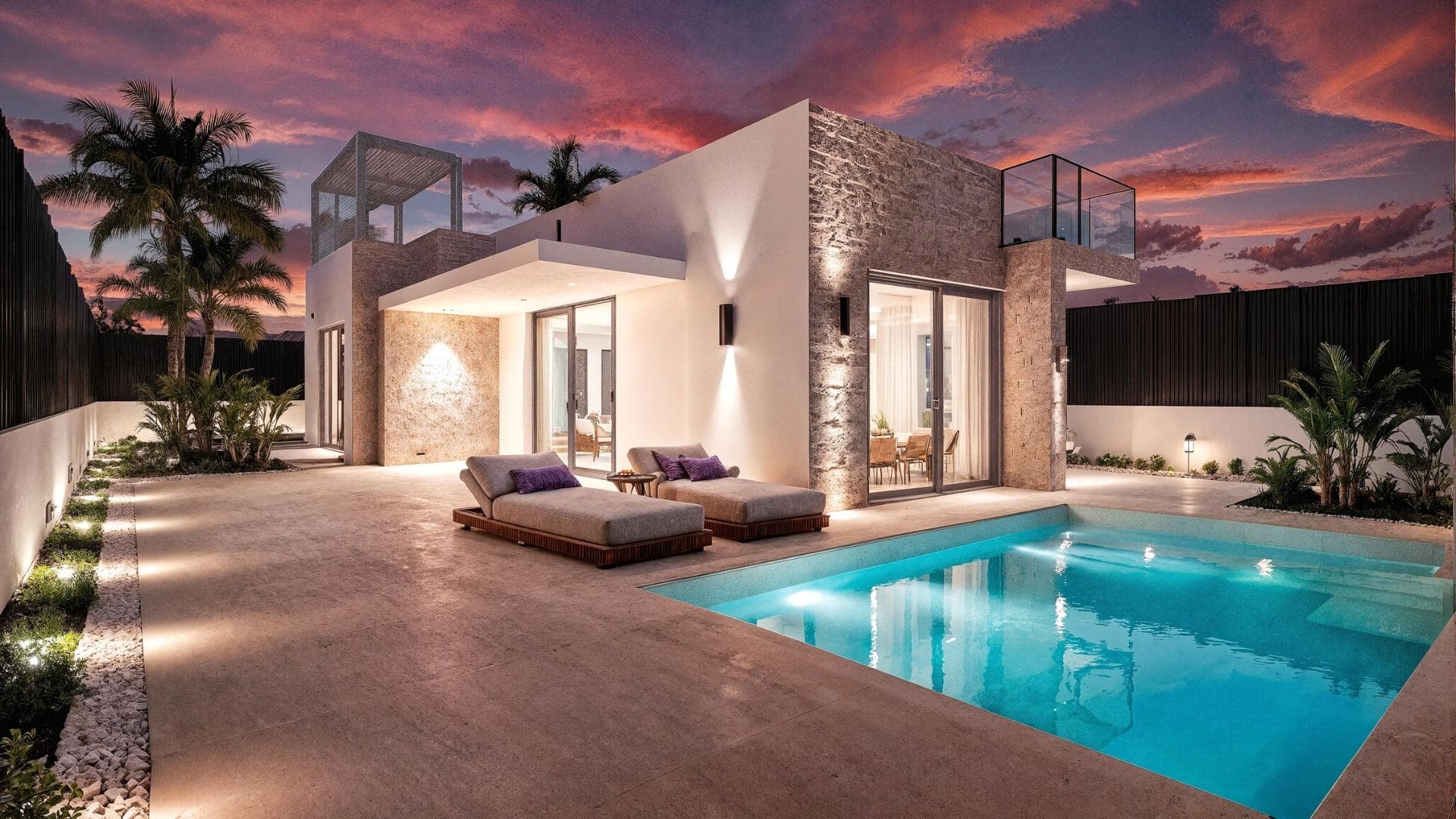 Exclusive, newly built villas with private swimming pools near the beach in Los AlcázaresA boutique development in a prime location on the Costa CálidaDiscover this exclusive collection of just 3 detached villas situated in one of the most sought-after areas of Los Alcázares, Murcia. Situated next to Torre del Rame and between La Serena golf course and the town centre, these properties offer the perfect balance between coastal living and the golfing lifestyle. The beach is just 1,200 m away, allowing you to enjoy the Mar Menor and its calm, warm waters in a matter of minutes.Los Alcázares is a lively coastal town known for its long seafront promenade, sandy beaches, restaurants and year-round amenities. It is an ideal destination both for permanent residence and for investing in a second home, thanks to its relaxed atmosphere and excellent infrastructure.Modern single-storey villas with a sun terraceEach villa is built on a single storey and offers approximately 120 m² of living space on private plots of around 300 m². The properties feature 3 spacious bedrooms and 2 bathrooms, one of which is en suite, a utility room, a living-dining room with an open-plan kitchen, and a terrace with a private swimming pool and on-site parking. An external staircase leads up to a spacious sun terrace of almost 100 m².Outdoor living and private swimming poolThese villas are designed to make the most of the Mediterranean climate. Each property includes a private swimming pool, a spacious terrace and a large rooftop sun terrace. The sun terrace features an outdoor kitchen, making it ideal for al fresco dining and entertaining guests all year round.High-quality features and modern comfortThe villas are delivered with high-quality finishes and modern fittings, including fully fitted kitchens with appliances, bathrooms with fitted units and shower screens, electric shutters and an LED lighting package. There is also a fully fitted ducted air-conditioning system, a motorised garage door, aerothermal hot water and two photovoltaic solar panels.Excellent transport links and nearby amenitiesThe location offers easy access to the main points of interest:Mar Menor beaches, 1.2 km awayLa Serena Golf, 1 km awayRoda Golf, 3 km awayCartagena, 22 km awayMurcia International Airport, 35 km awayAlicante Airport, 90 km awayLos Alcázares Marina, 2 km awayYour ideal home by the sea and the golf courseThese villas are perfect for those seeking a modern home near the beach, a holiday retreat or a sound investment opportunity on the Costa Cálida.Get in touch with us today for more information or to arrange a viewing and secure your new villa in Los Alcázares.