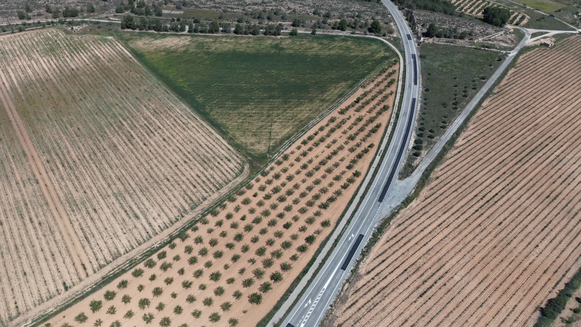 Unique 38,802 m² building plot with almond trees – Yecla & PinosoAre you looking for space, tranquillity and the freedom to build your dream home in Spain? This impressive building plot of no less than 38,802 m² offers a rare combination of vast land, a convenient location and plenty of rural charm.Strategic location and accessibilityThe plot is situated in the municipality of Yecla, directly on the road leading to the charming village of Pinoso. A major advantage of this site is its excellent access: the plot is bordered on three sides by a road. This gives you complete freedom to position the main entrance at the side or rear as you wish, allowing for an optimal combination of privacy and convenience.Building possibilitiesWith a total area of almost 4 hectares, the possibilities are vast. According to local regulations, 5% of the plot may be built on, which amounts to an impressive living area of up to 1,940 m². Whether you are thinking of a spacious modern villa, a traditional finca or a project with outbuildings; here you have the space that is rarely found elsewhere.Nature and AmenitiesThe plot is currently fully planted with mature almond trees, which not only provide a beautiful view and a delightful scent in spring, but also preserve the authentic Spanish atmosphere. In short: A spacious and easily accessible plot with enormous development potential, ideal for those seeking a sustainable lifestyle in a beautiful natural setting between Yecla and Pinoso.Irrigation water: The plot is connected to the irrigation network, which is essential for maintaining the trees or creating your own garden.Renewable Energy: There is currently no connection to the mains electricity supply. This offers the perfect opportunity to live in a fully self-sufficient and environmentally friendly manner by installing solar panels with a modern battery system.