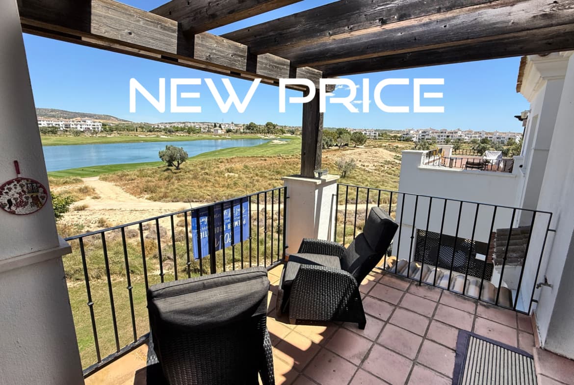 Experience the pinnacle of resort living with this beautifully refurbished, turn-key second-floor apartment. Boasting an enviable prime location within the prestigious Hacienda Riquelme Golf Resort, this property combines modern luxury with some of the best views on the complex.Key Property FeaturesBreathtaking Views: Enjoy panoramic vistas over the 9th, 17th, and 18th fairways. A true golfer's paradise right outside your window.Prime Location: Just a short, easy stroll to the resort’s vibrant town centre, supermarket, and restaurant.Large Balcony: Positioned to capture the sun until mid-afternoon, providing a bright space for morning coffee and a cool, shaded sanctuary for al-fresco dining and evening relaxation.Upgraded Comfort: Peace of mind comes standard with a completely replaced air conditioning system throughout the home.Elegant InteriorsThe current owners have curated a space that feels both vibrant and sophisticated:The Lounge: A bright, colourful, and airy living space furnished to an exceptionally high standard. Large patio doors seamlessly connect the indoors to the golf-course backdrop.Refurbished Kitchen: Featuring one of the resort’s larger layouts, the kitchen has been recently updated to offer a modern, functional space for the home chef.Master Bedroom: A sleek, contemporary retreat designed with rest in mind.Guest Bedroom/Office: Currently utilized as a productive home office, this spacious room easily accommodates a King-size bed, offering flexibility for guests.Luxury Bathroom: Recently refurbished to an exacting standard, the bathroom exudes quality with high-end finishes that complement the rest of the apartment.Location & LifestyleWhether you are looking for a permanent residence, a holiday bolt-hole, or an investment, you are perfectly positioned to enjoy the best of the region:Murcia Airport: 20 minutes by car.Murcia City: 20 minutes by car.Mediterranean Beaches: 20 minutes by car.Local Charm: The traditional Spanish town of Sucina is just 4km away, offering authentic bars, cafes, and local culture.This property is sold turn-key ready—simply bring your suitcases and start living the dream.Arrange a ViewingProperties of this calibre with such specific fairway views are rare. Don’t miss your chance to own a piece of Hacienda Riquelme.Contact us today to schedule your private viewing.