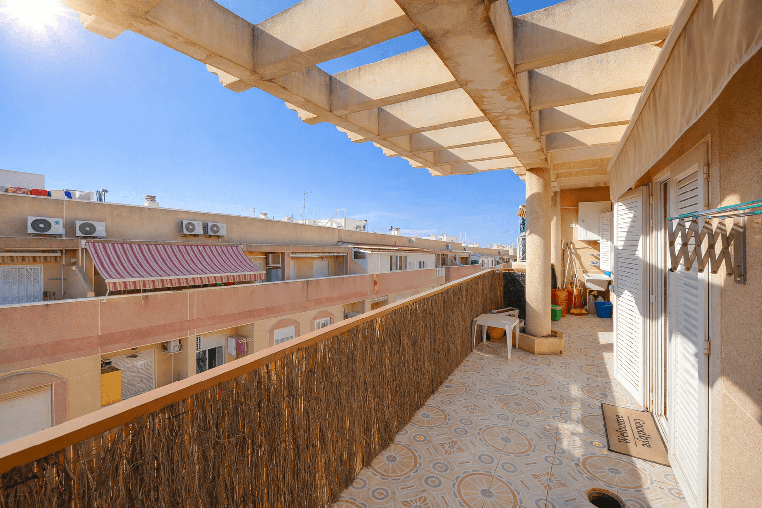 DREAM PENTHOUSE IN TORREVIEJA YOUR NEW LIFE STARTS HERE Ready to fall in love with every sunrise This exclusive penthouse in Torrevieja, priced at €159.900, is a true Mediterranean gem designed for those seeking comfort, sunshine, and a vibrant coastal lifestyle. Its privileged location puts you close to everything you need Blue Flag beaches, the charming Parque de las Naciones, shops, restaurants, supermarkets, pharmacies, bars, shopping centers, and just 40 minutes from Alicante International Airport.Living here means embracing the Mediterranean lifestyle with every modern convenience. A penthouse ready to move into, ideal as a permanent home, an investment, or a holiday retreat. MAIN FEATURES OF THE PENTHOUSE Total area 80 m² built Spacious 13 m² terrace, perfect for enjoying sunset dinners 2 bright and spacious bedrooms 2 full bathroom Fully equipped independent kitchen Solarium with Southwest orientation sunshine all day long IBI €212/year Year built 1996 Condition Excellent, ready to move in Distance to the beach 620 mTorrevieja is not just a destination its a way of life. Its exceptional climate over 300 sunny days per year, peaceful yet cosmopolitan atmosphere, and beautiful natural surroundings make it a truly unique place. Just minutes away, you can explore the Pink Salt Lakes of Torrevieja, a natural wonder unique in Europe, stroll along the Juan Aparicio Promenade, relax on Playa del Cura, or discover the nearby coves of La Mata, Cabo Roig, and Punta Prima all perfect for enjoying the Mediterranean at its finest. Torrevieja offers quality of life, well-being, and an energy that makes you want to stay forever.Dont wait any longer this penthouse is your opportunity to live the Mediterranean dream youve always imagined. Contact us today and discover your new home under the Torrevieja sun.